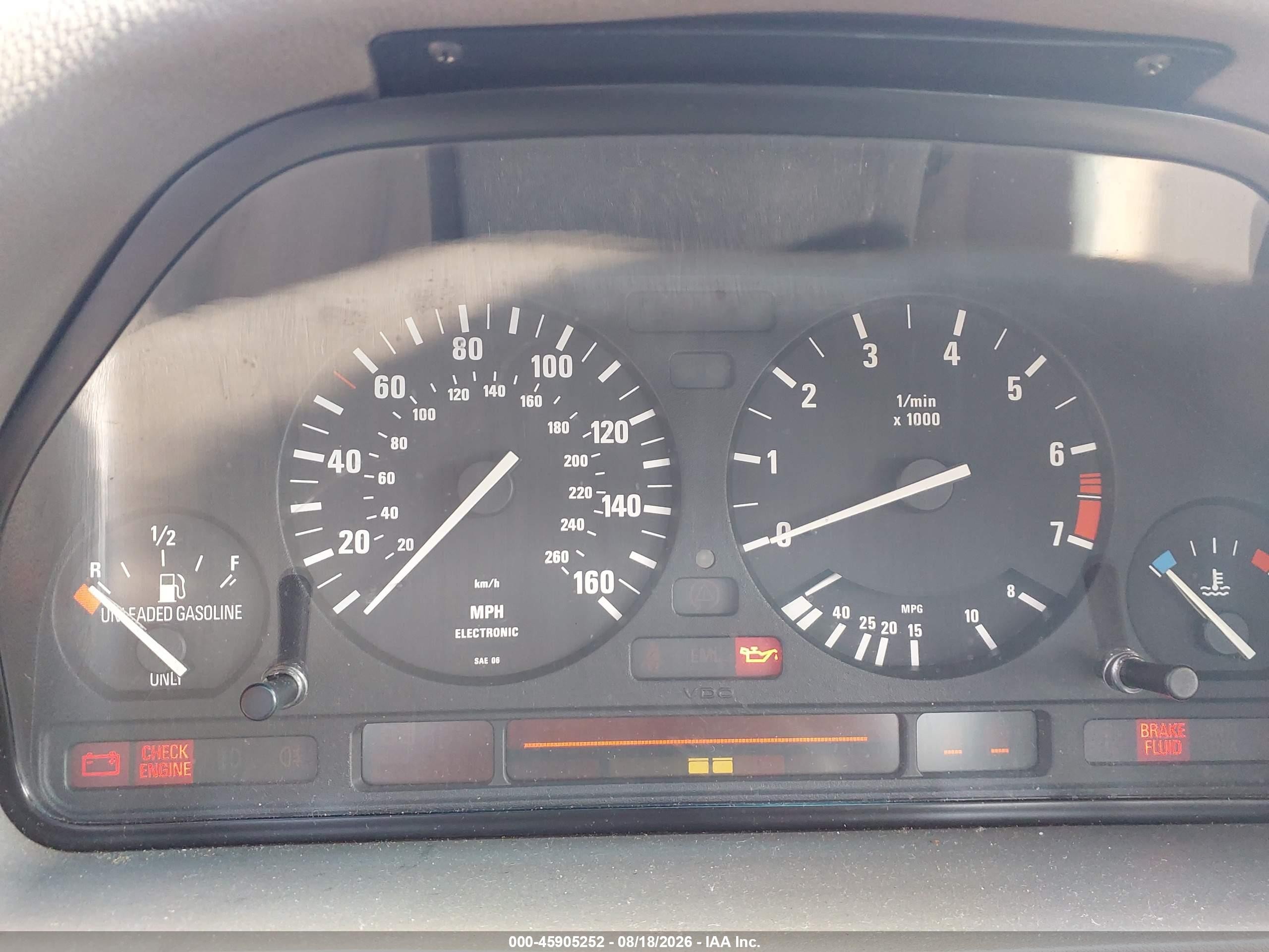 1995 Bmw 525 I Automatic Black vin: WBAHD6326SGK54889