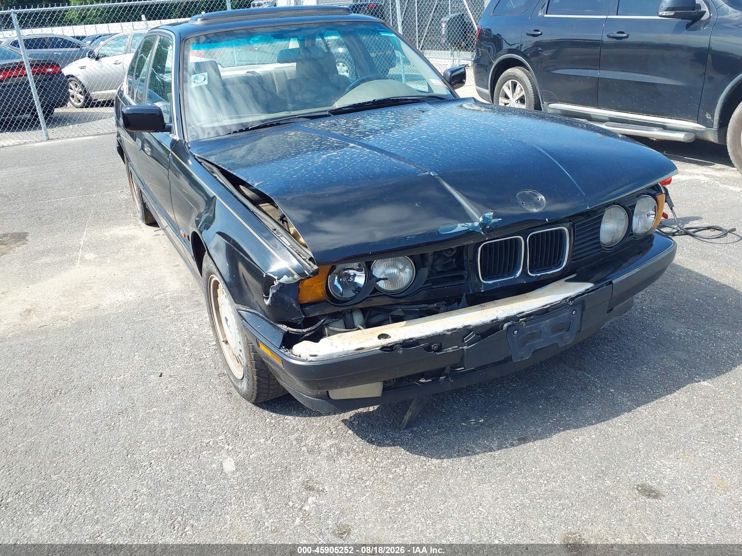 1995 Bmw 525 I Automatic Black vin: WBAHD6326SGK54889