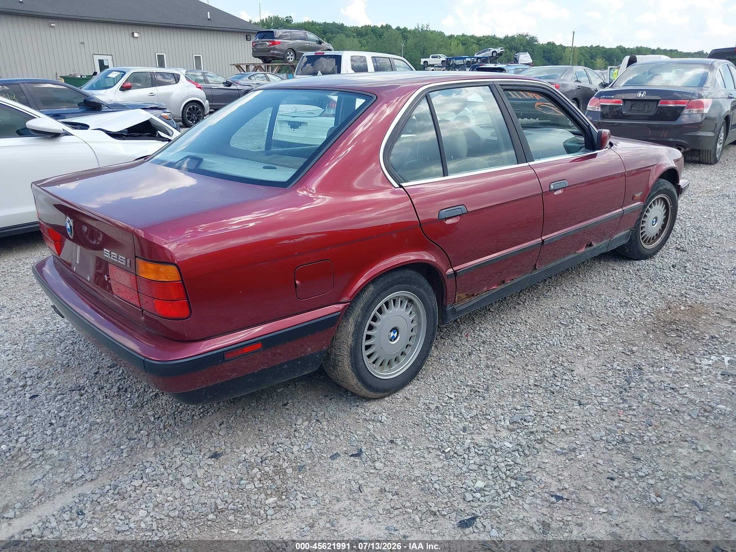 1994 Bmw 525 I Automatic Red vin: WBAHD6329RGK44996