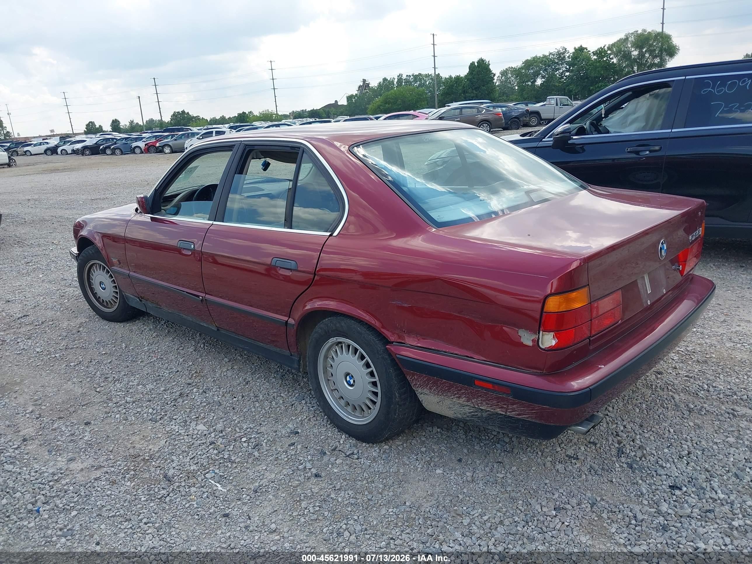 1994 Bmw 525 I Automatic Red vin: WBAHD6329RGK44996