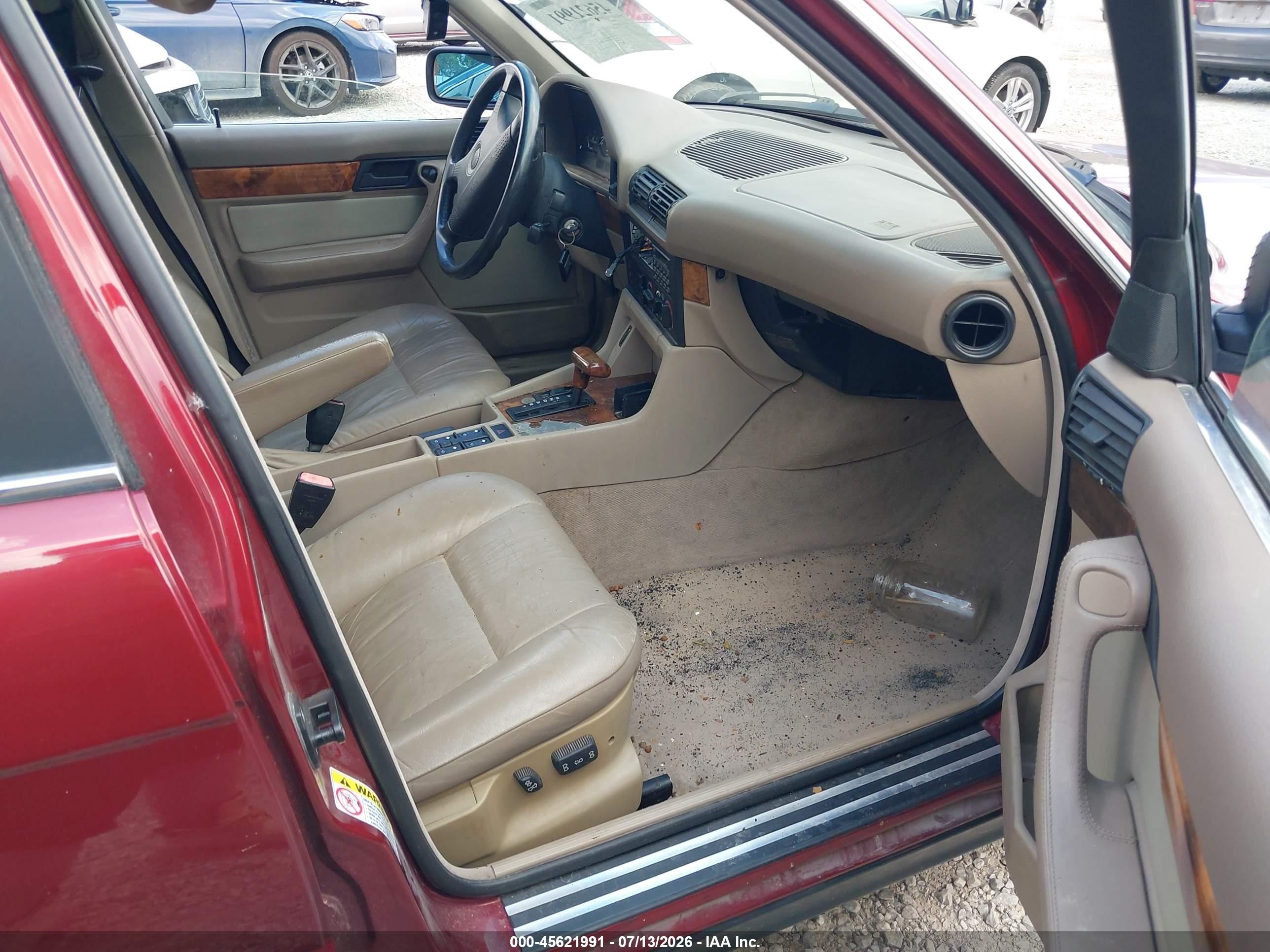 1994 Bmw 525 I Automatic Red vin: WBAHD6329RGK44996