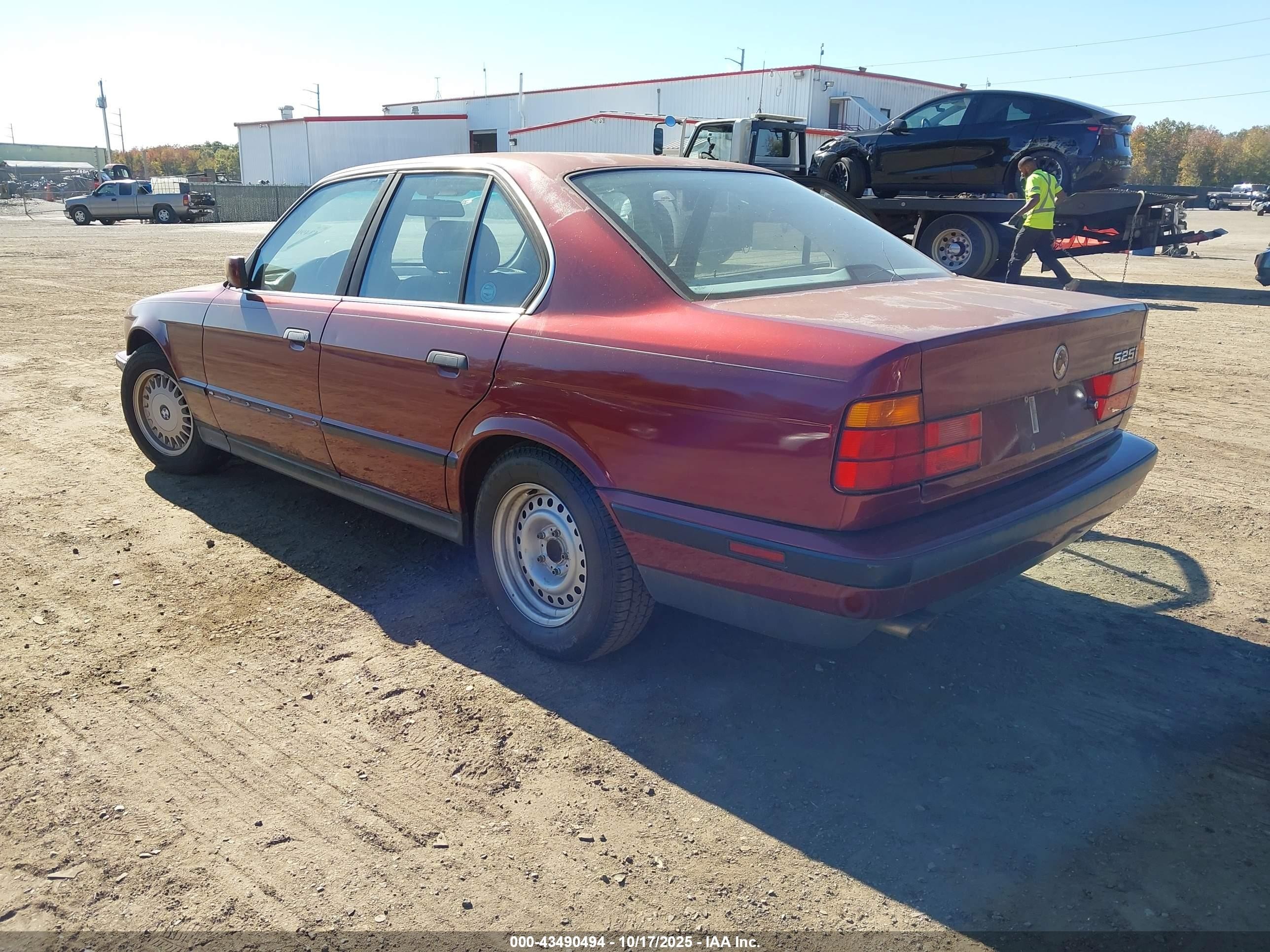 1994 Bmw 525 I Automatic Red vin: WBAHD632XRGK40875
