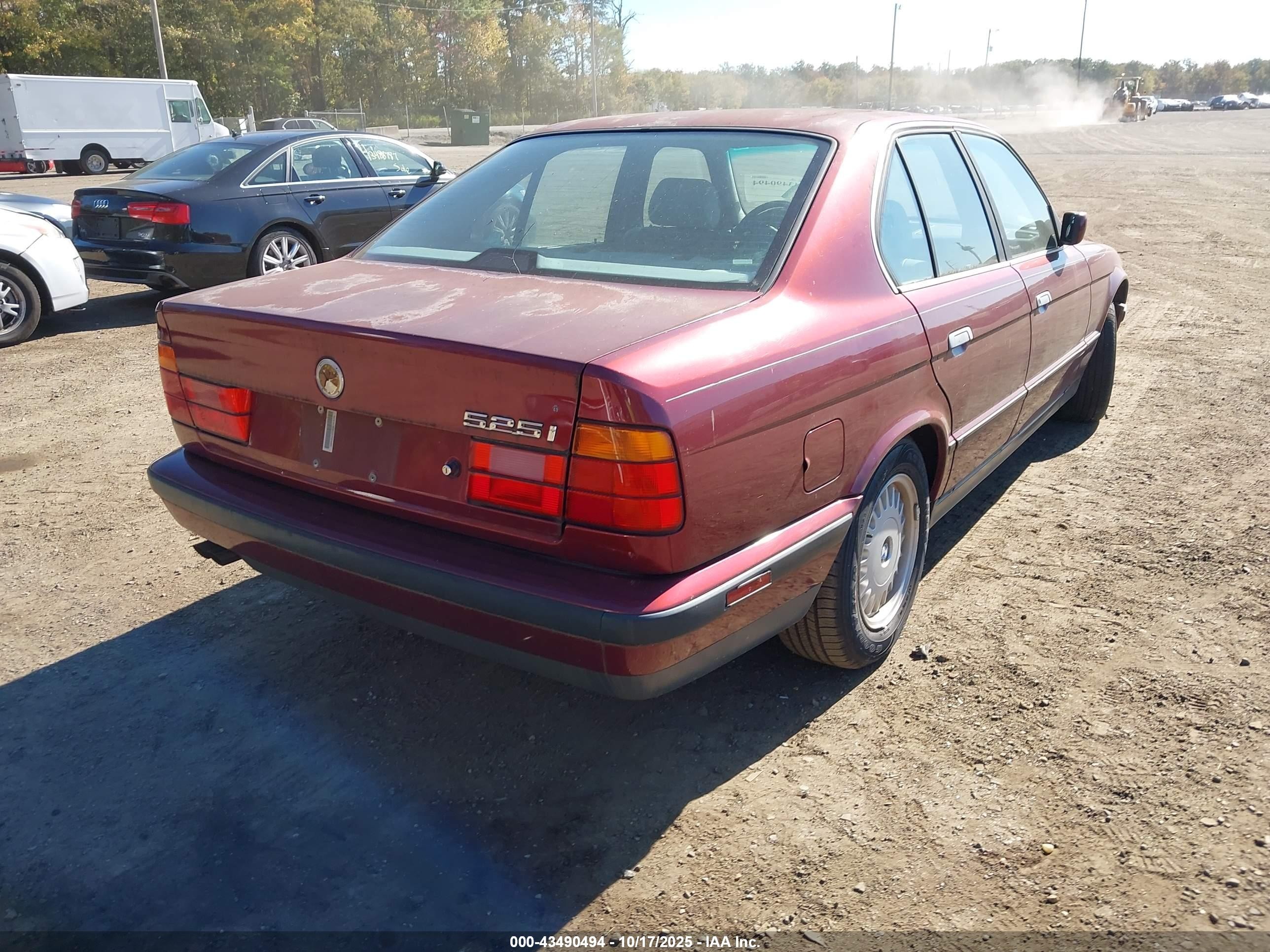 1994 Bmw 525 I Automatic Red vin: WBAHD632XRGK40875
