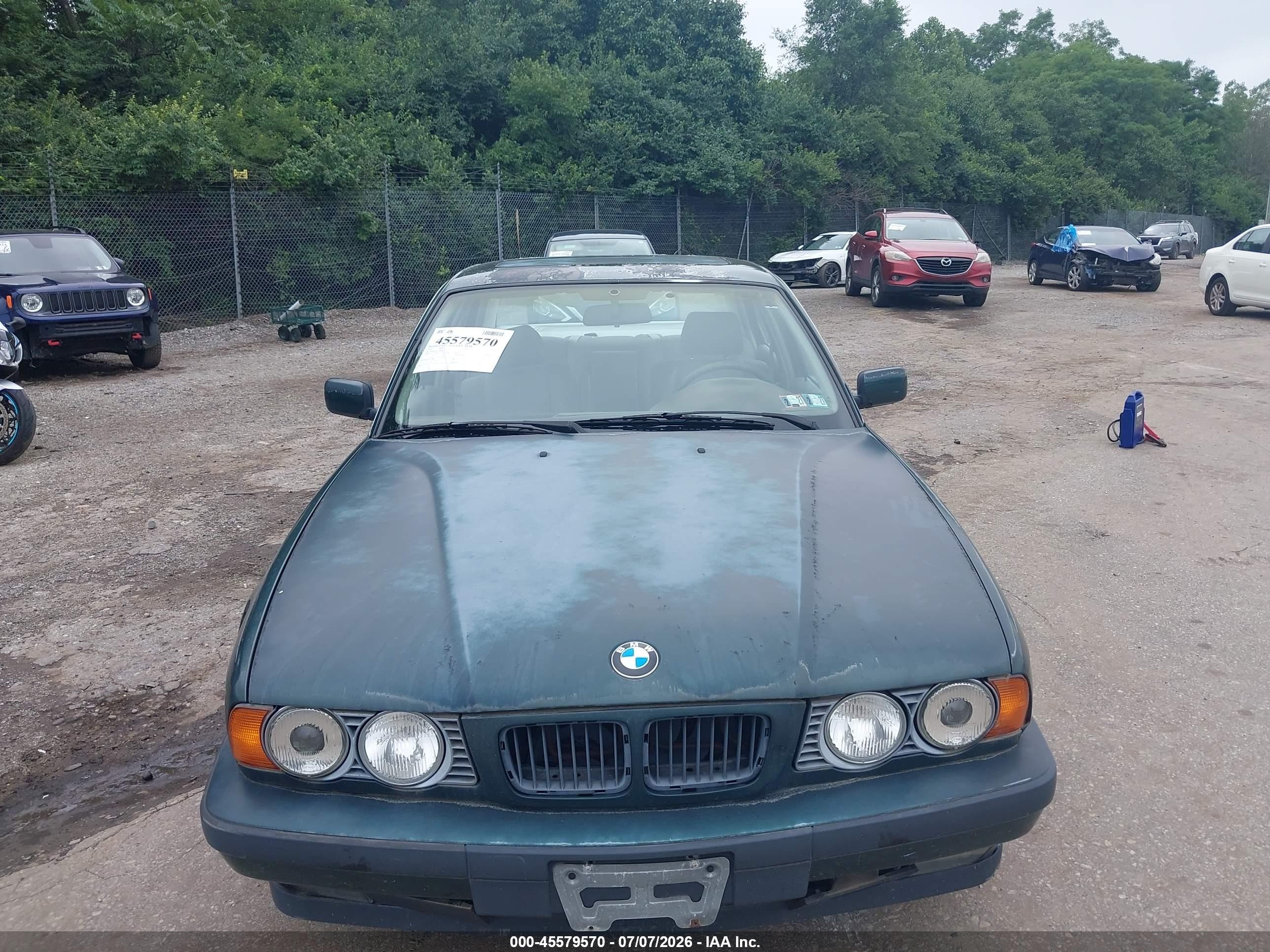 1994 Bmw 530 I Automatic Green vin: WBAHE2312RGE84424