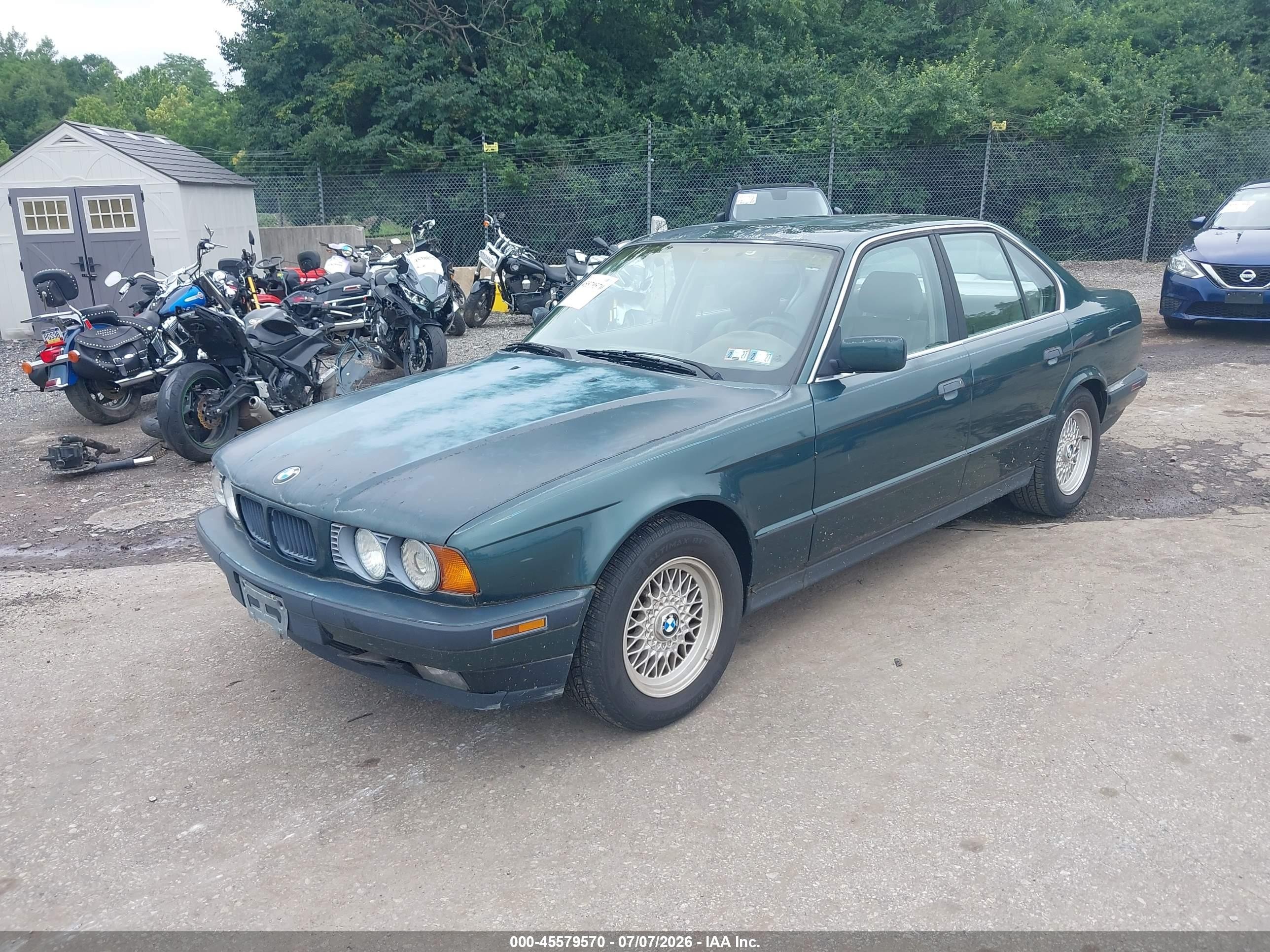 1994 Bmw 530 I Automatic Green vin: WBAHE2312RGE84424