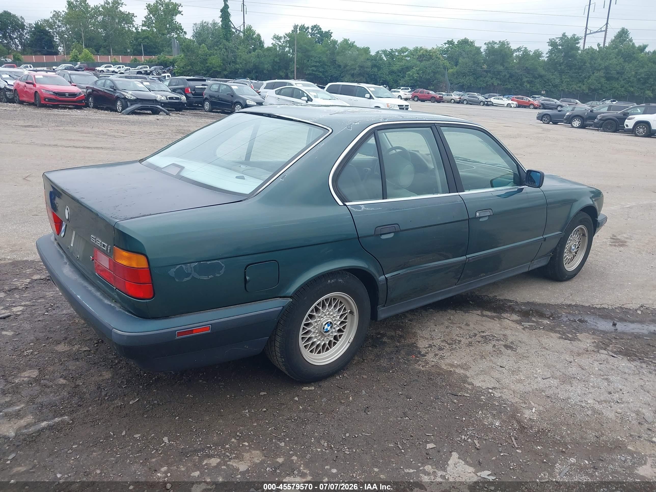 1994 Bmw 530 I Automatic Green vin: WBAHE2312RGE84424