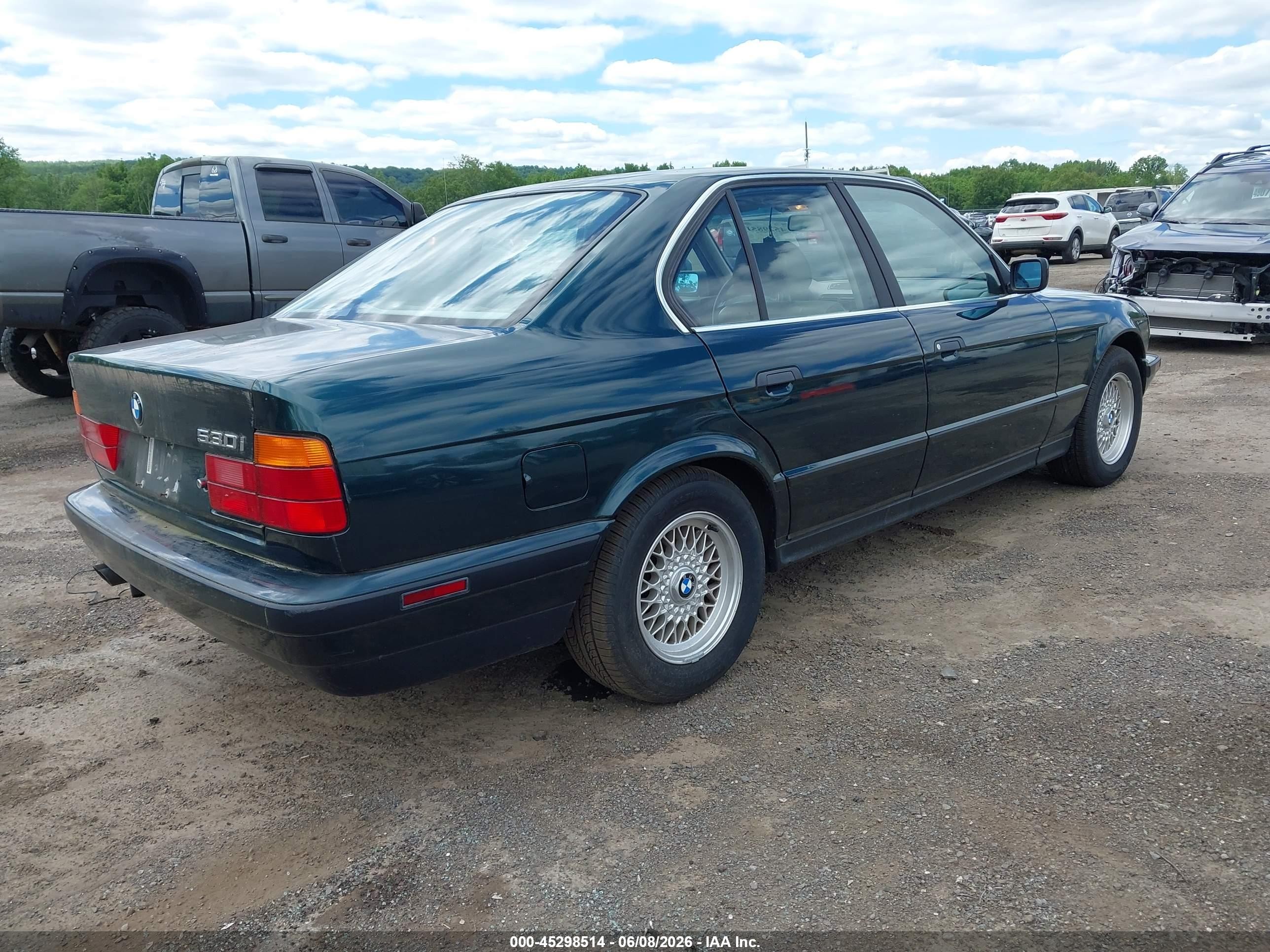 1994 Bmw 530 I Automatic Green vin: WBAHE2320RGE88920