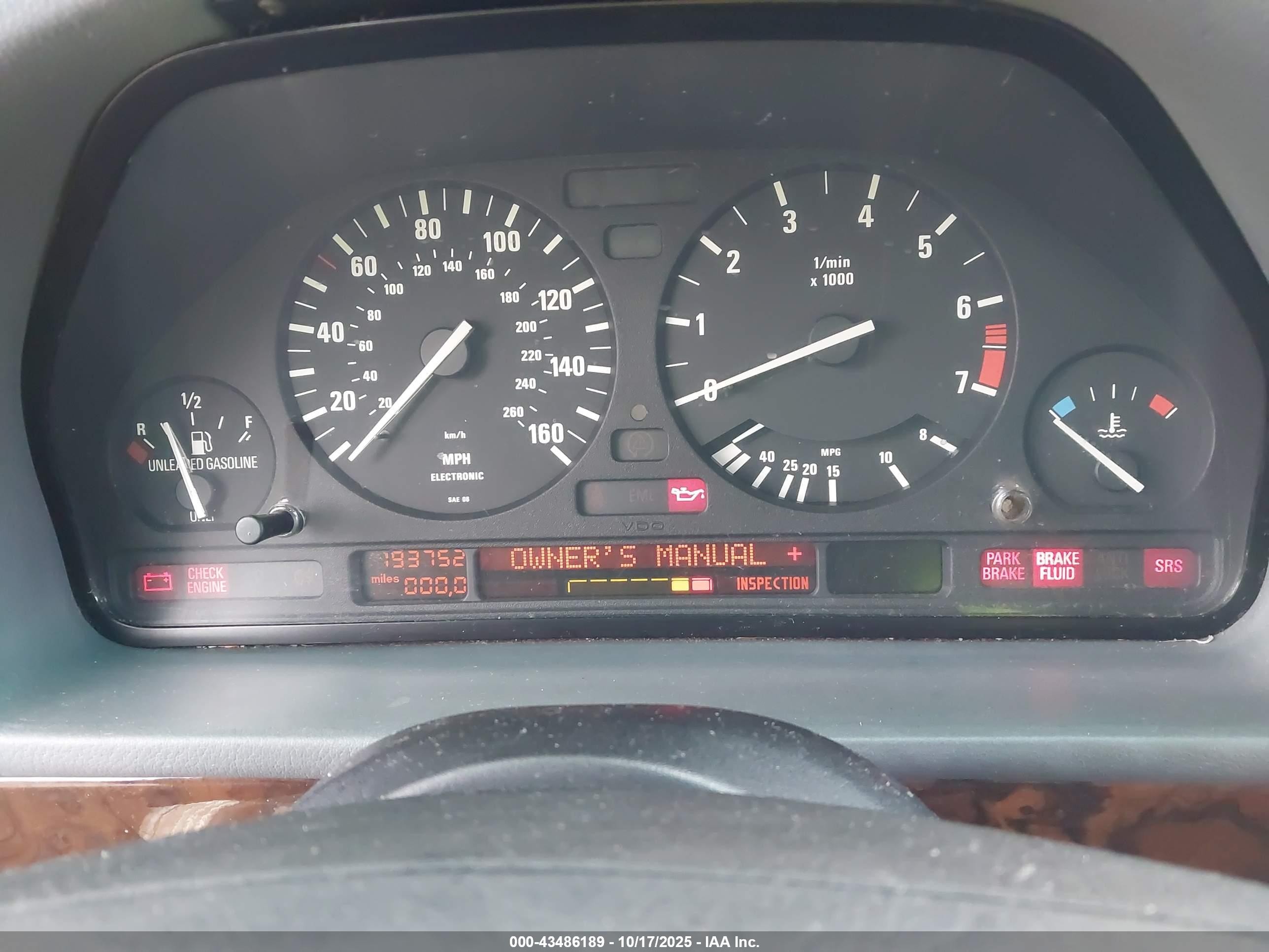 1995 Bmw 530 I Automatic Gray vin: WBAHE2322SGE91811