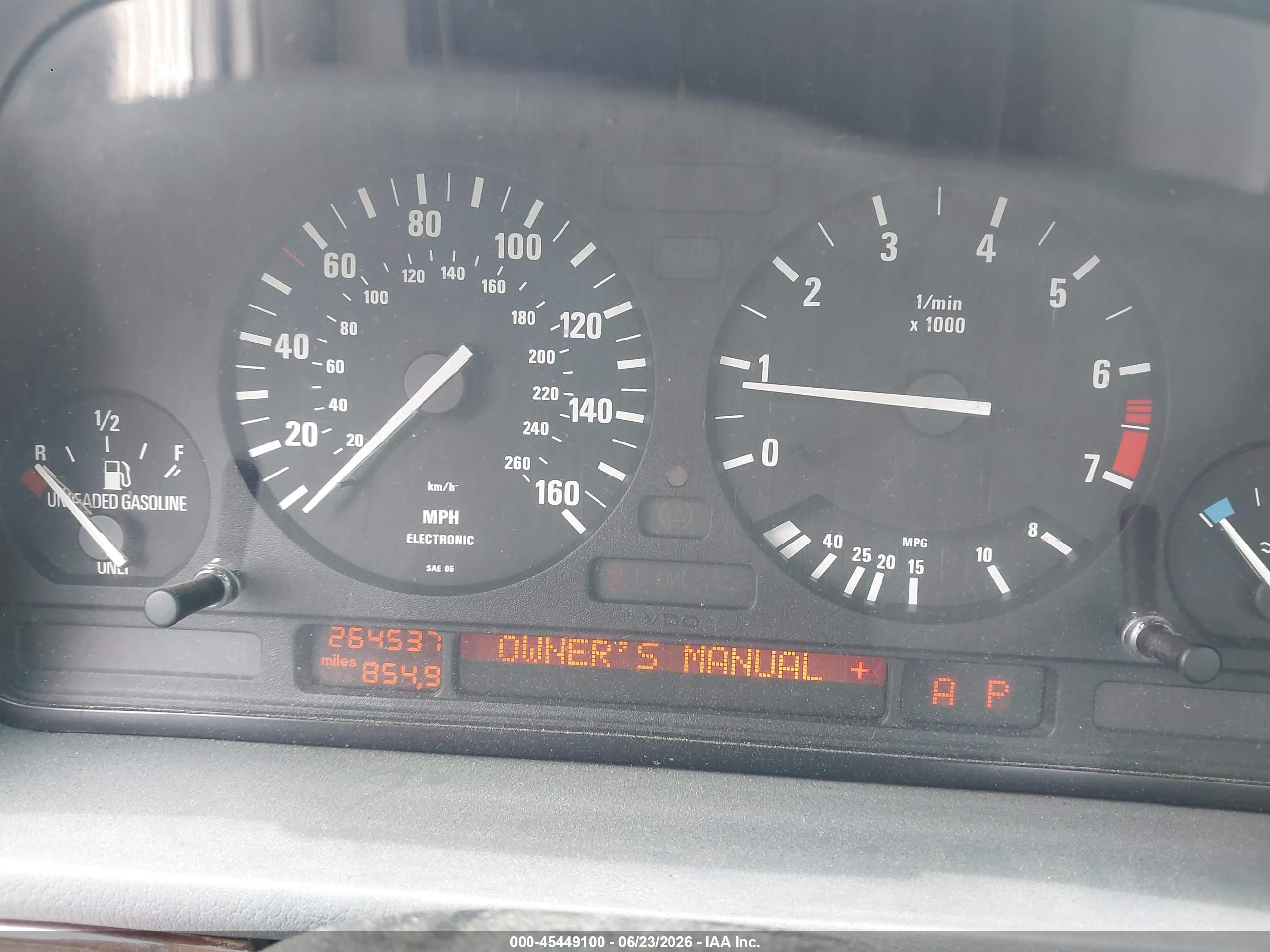1995 Bmw 530 I Automatic Gray vin: WBAHE2323SGE91882