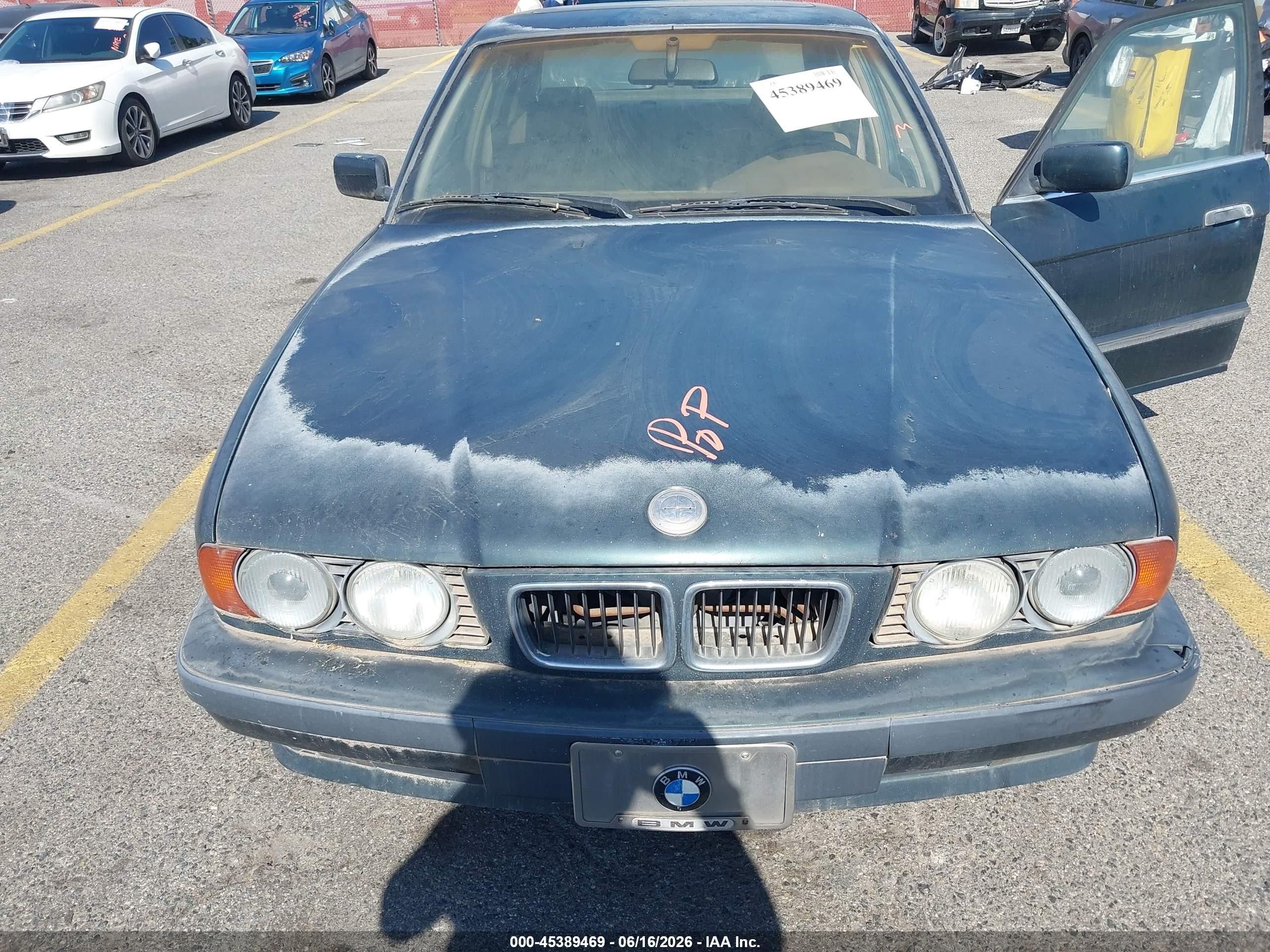 1995 Bmw 530 I Automatic Green vin: WBAHE2326SGE91200