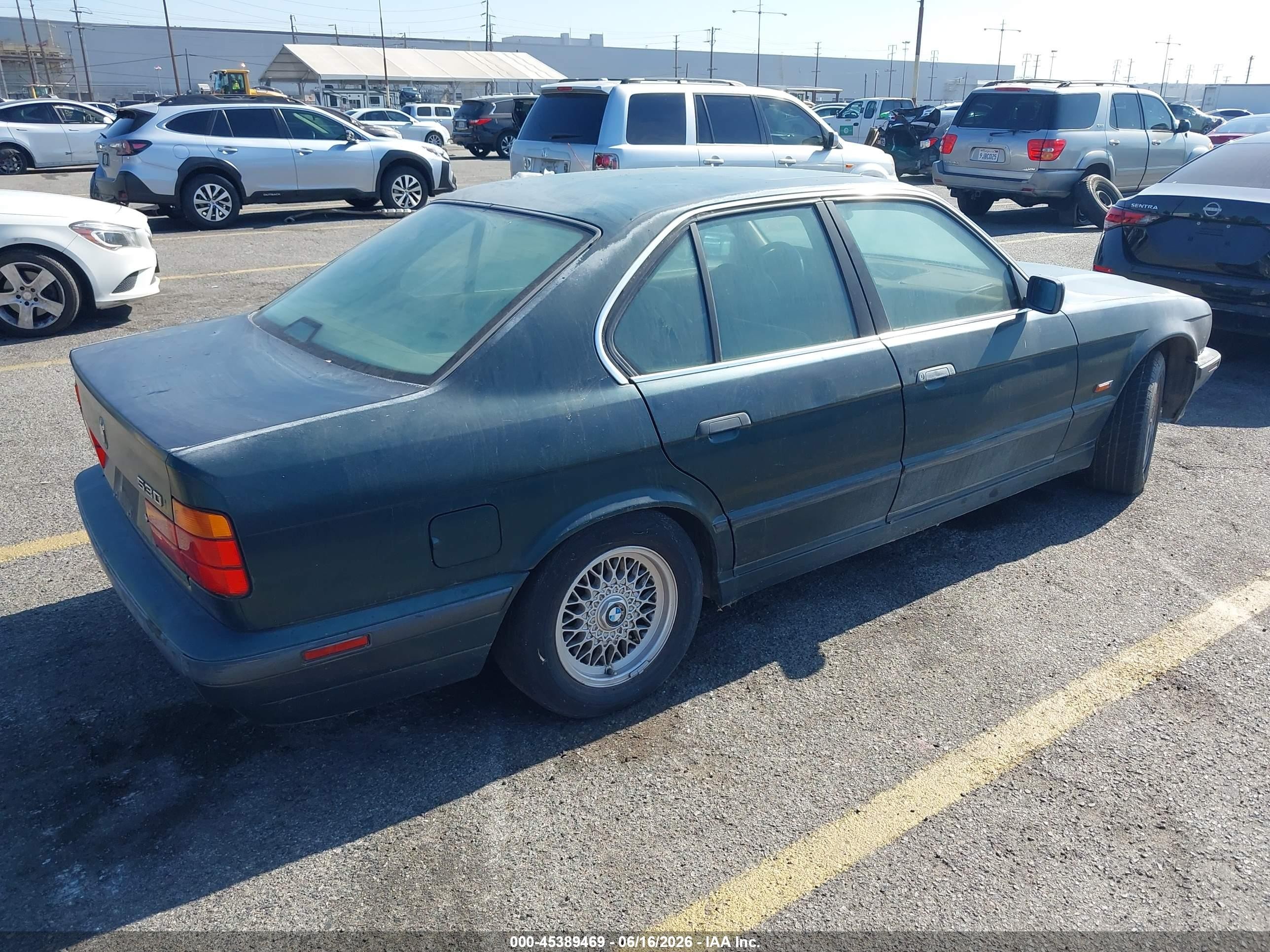 1995 Bmw 530 I Automatic Green vin: WBAHE2326SGE91200