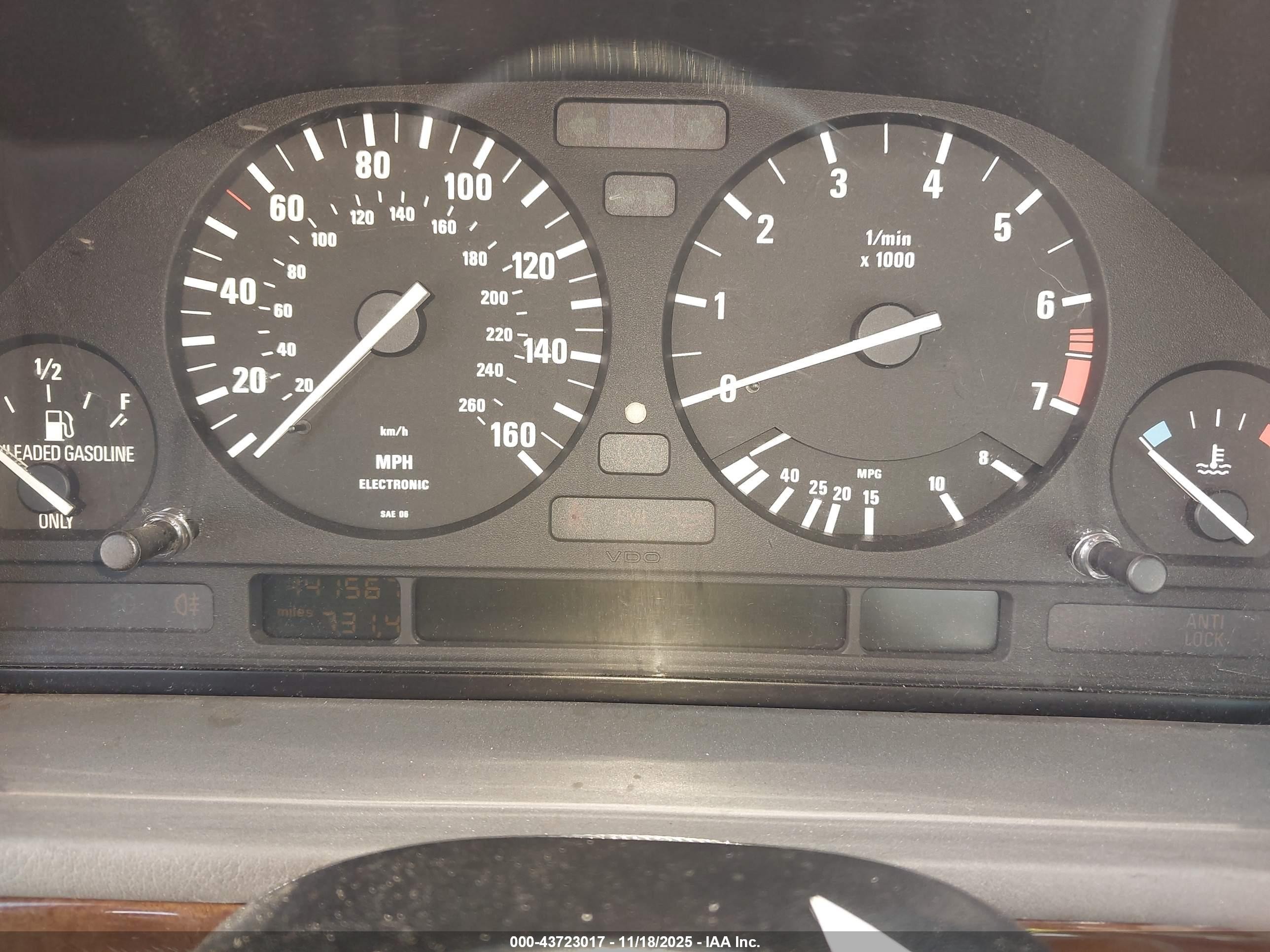 1995 Bmw 530 I Automatic Черный vin: WBAHE2327SGE91173