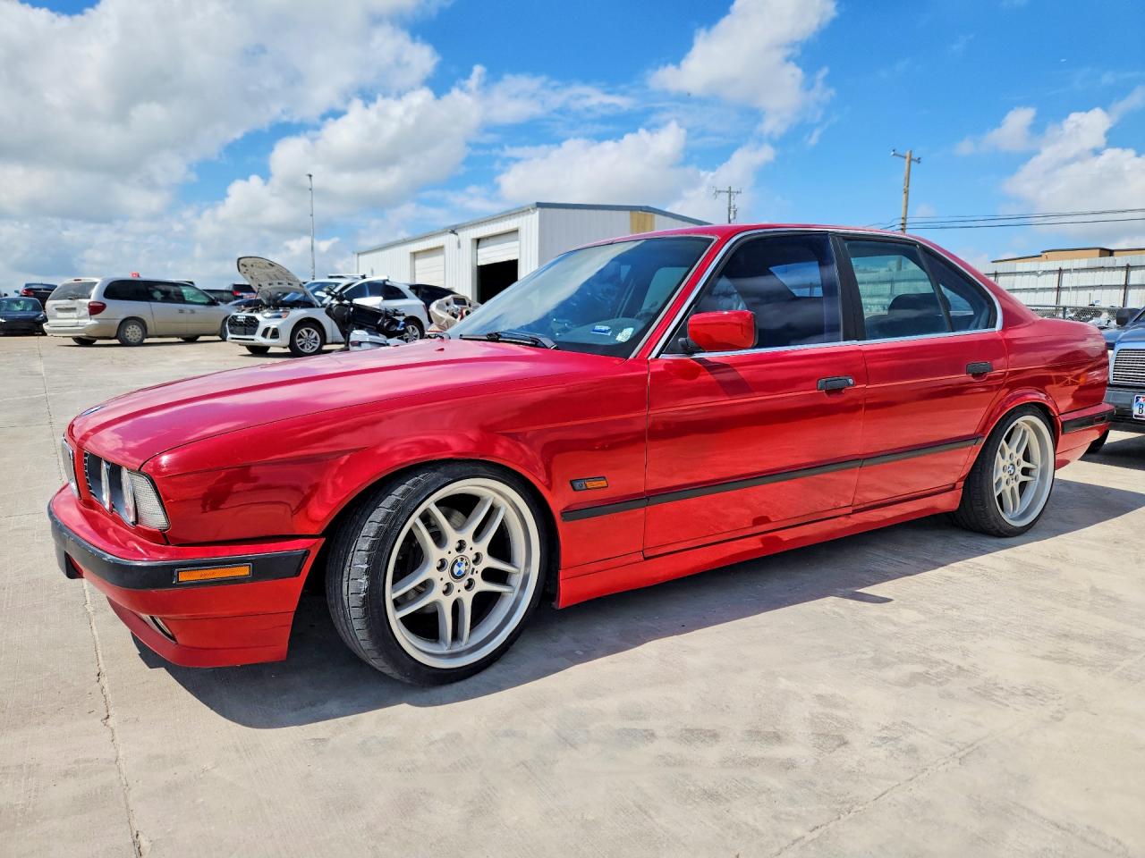 1995 Bmw 540 I Automatic Red vin: WBAHE6320SGF33383
