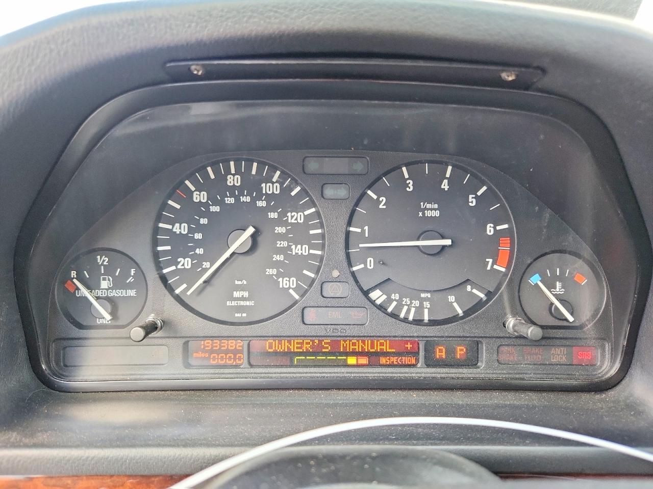 1995 Bmw 540 I Automatic Black vin: WBAHE6323SGF32762