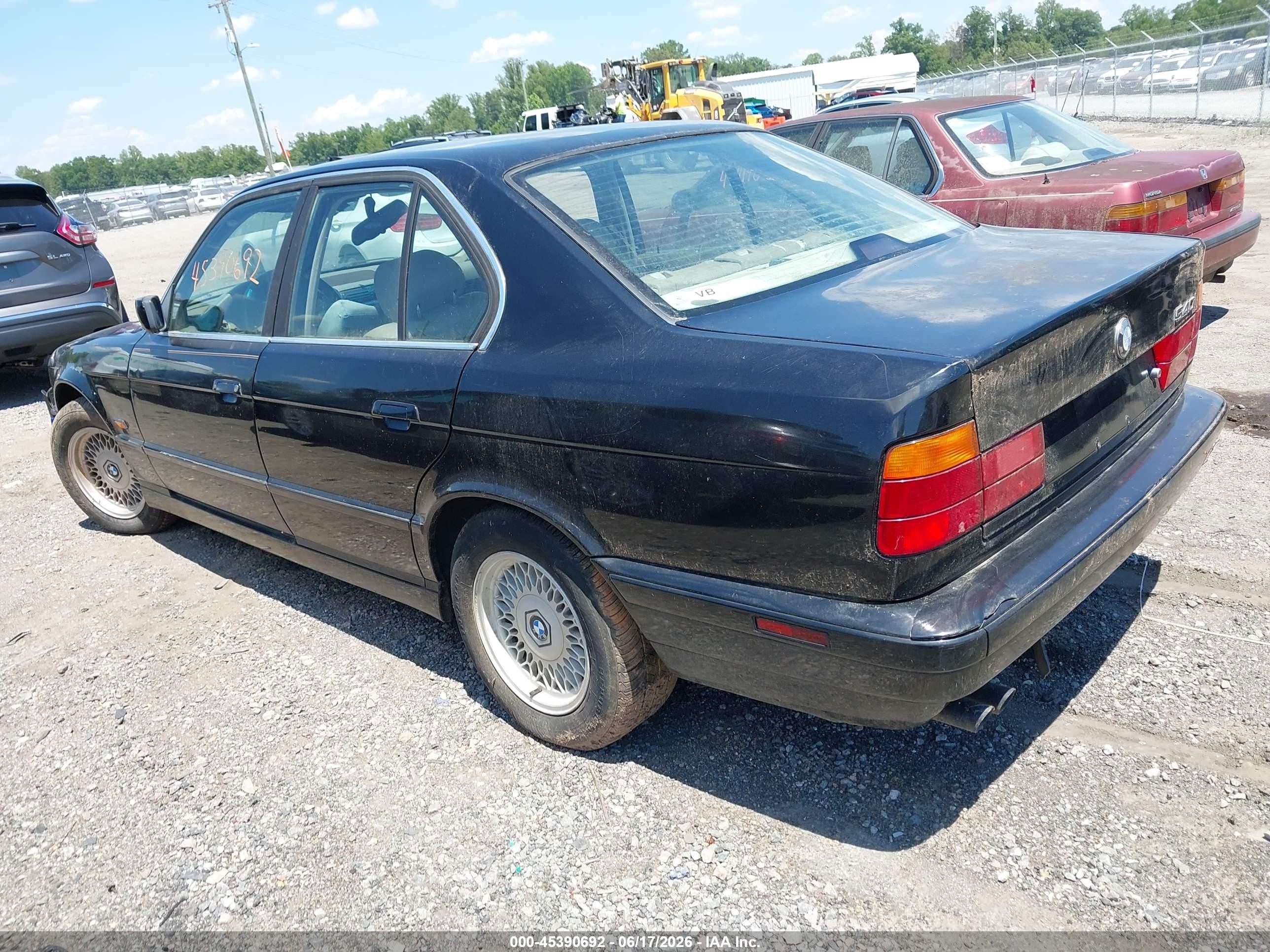1995 Bmw 540 I Automatic Black vin: WBAHE6326SGF33064