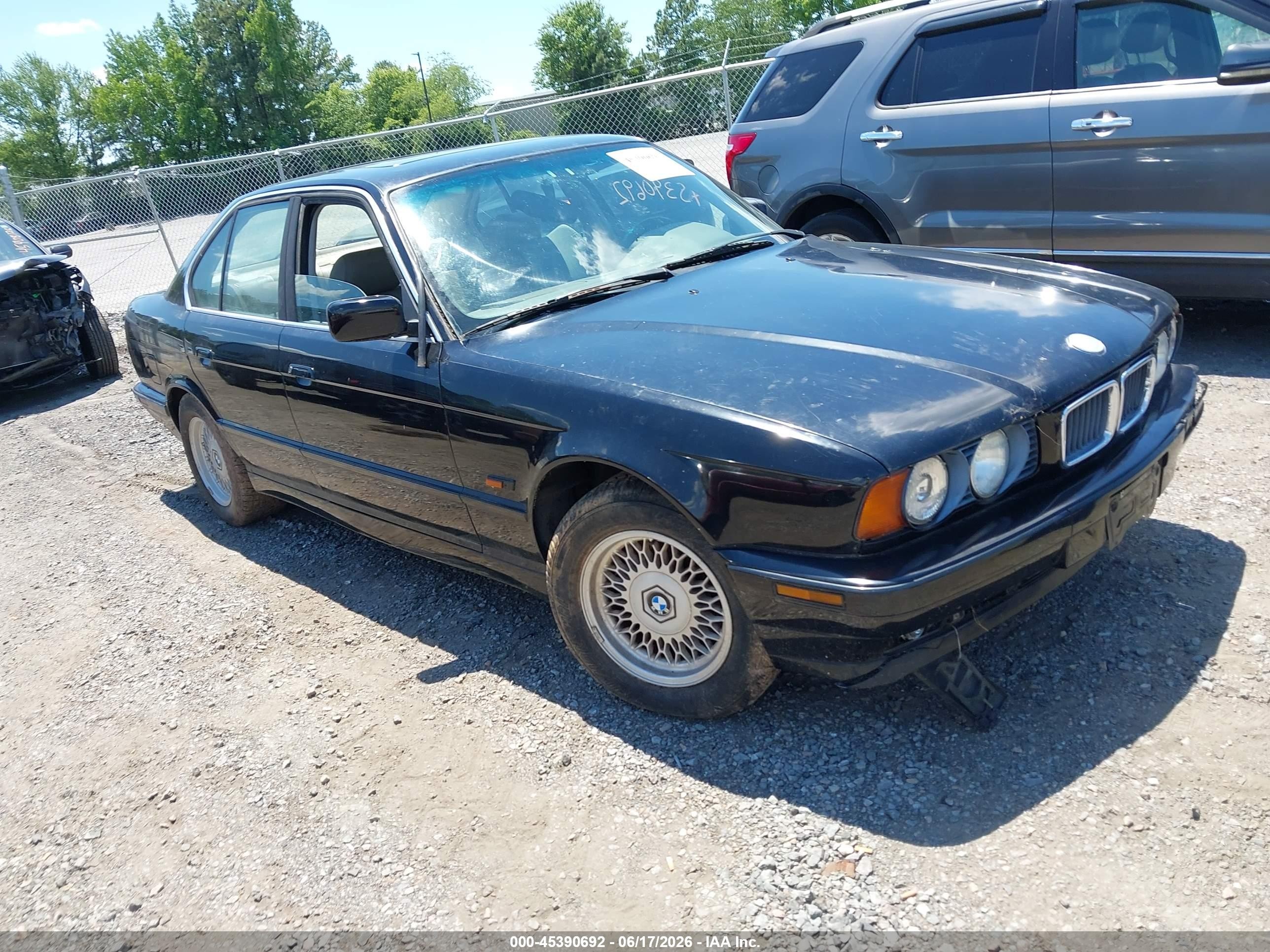 1995 Bmw 540 I Automatic Black vin: WBAHE6326SGF33064
