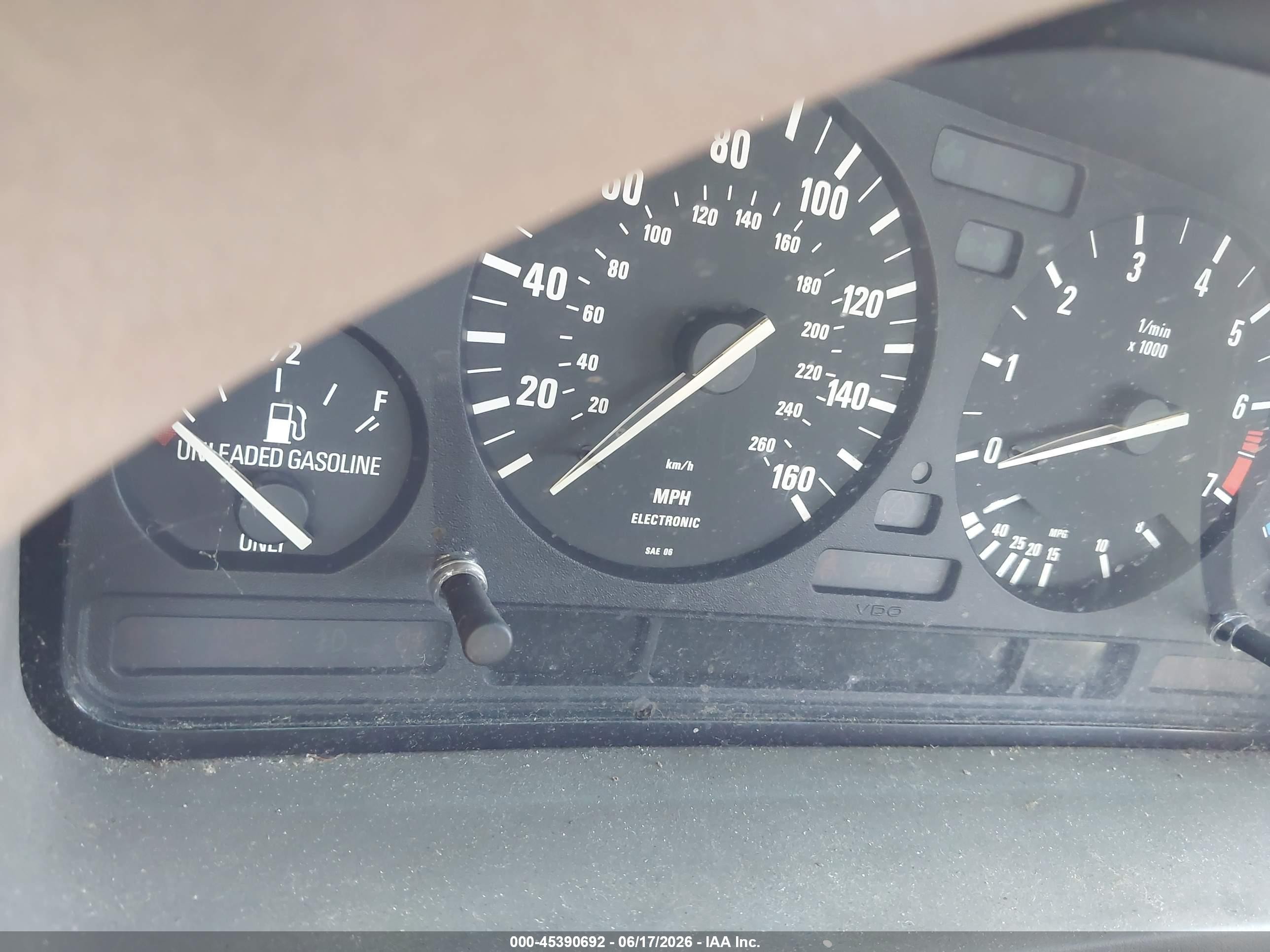 1995 Bmw 540 I Automatic Black vin: WBAHE6326SGF33064