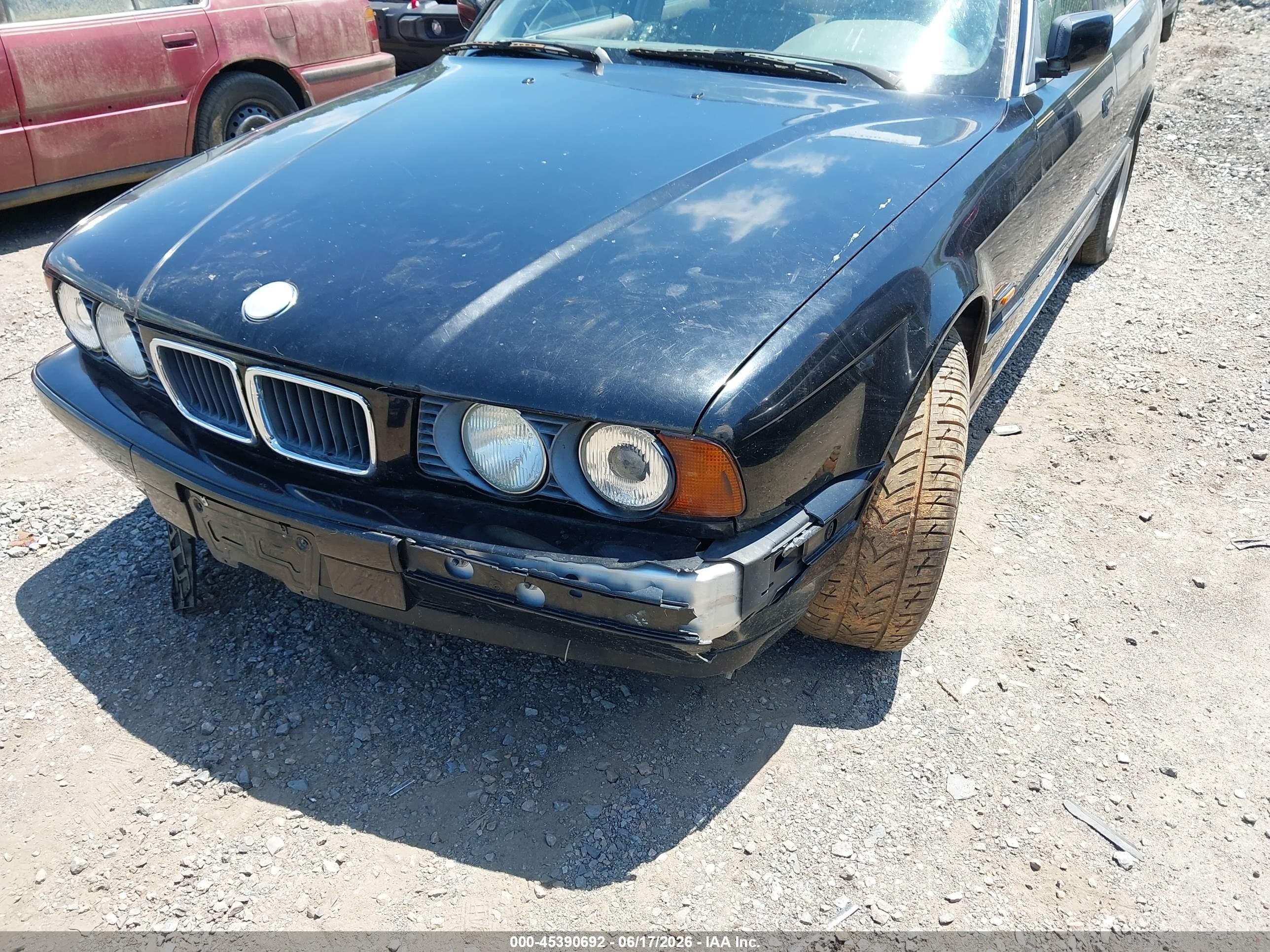 1995 Bmw 540 I Automatic Black vin: WBAHE6326SGF33064