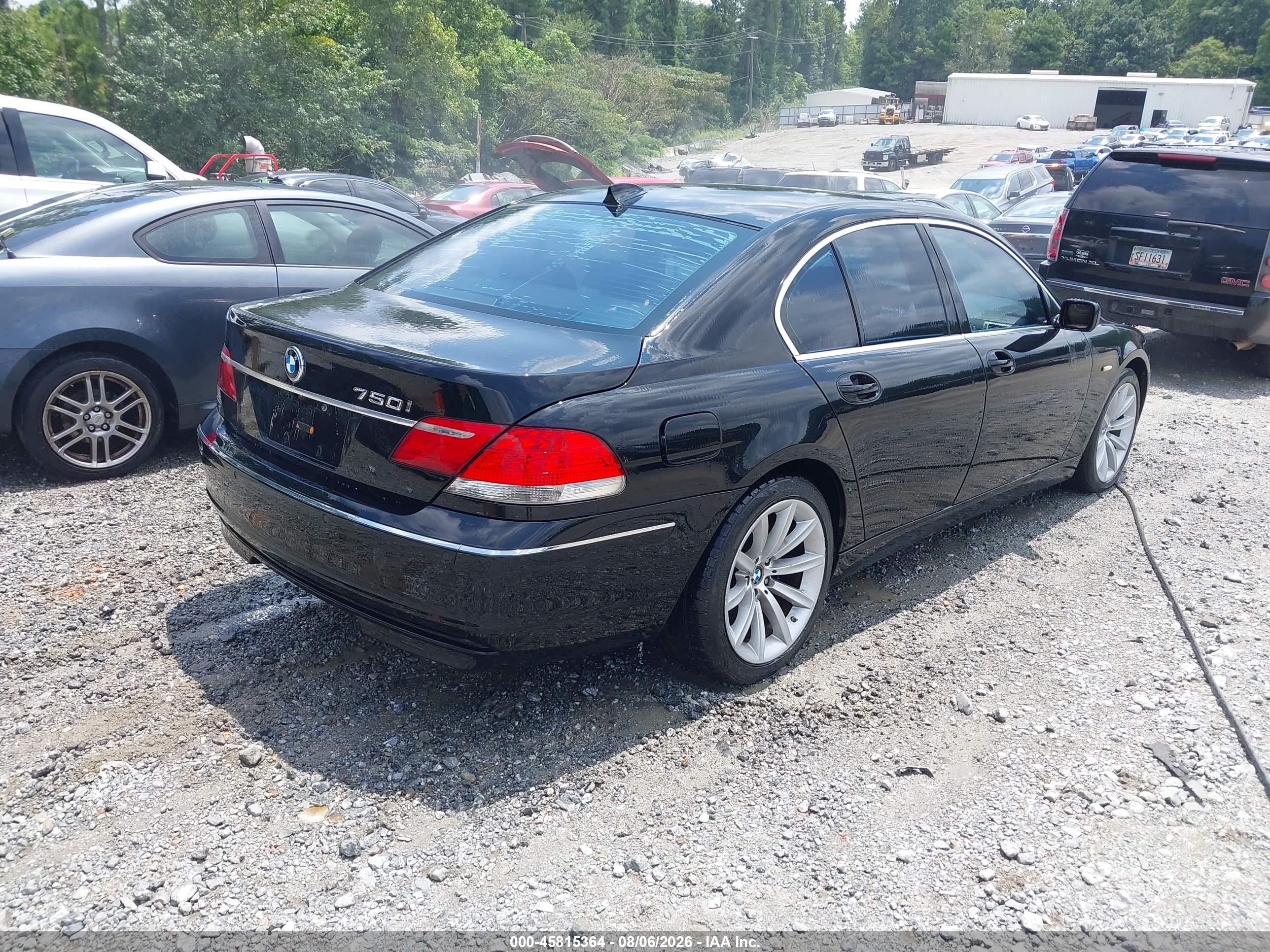 2007 Bmw 750i   Black vin: WBAHL83507DT07894