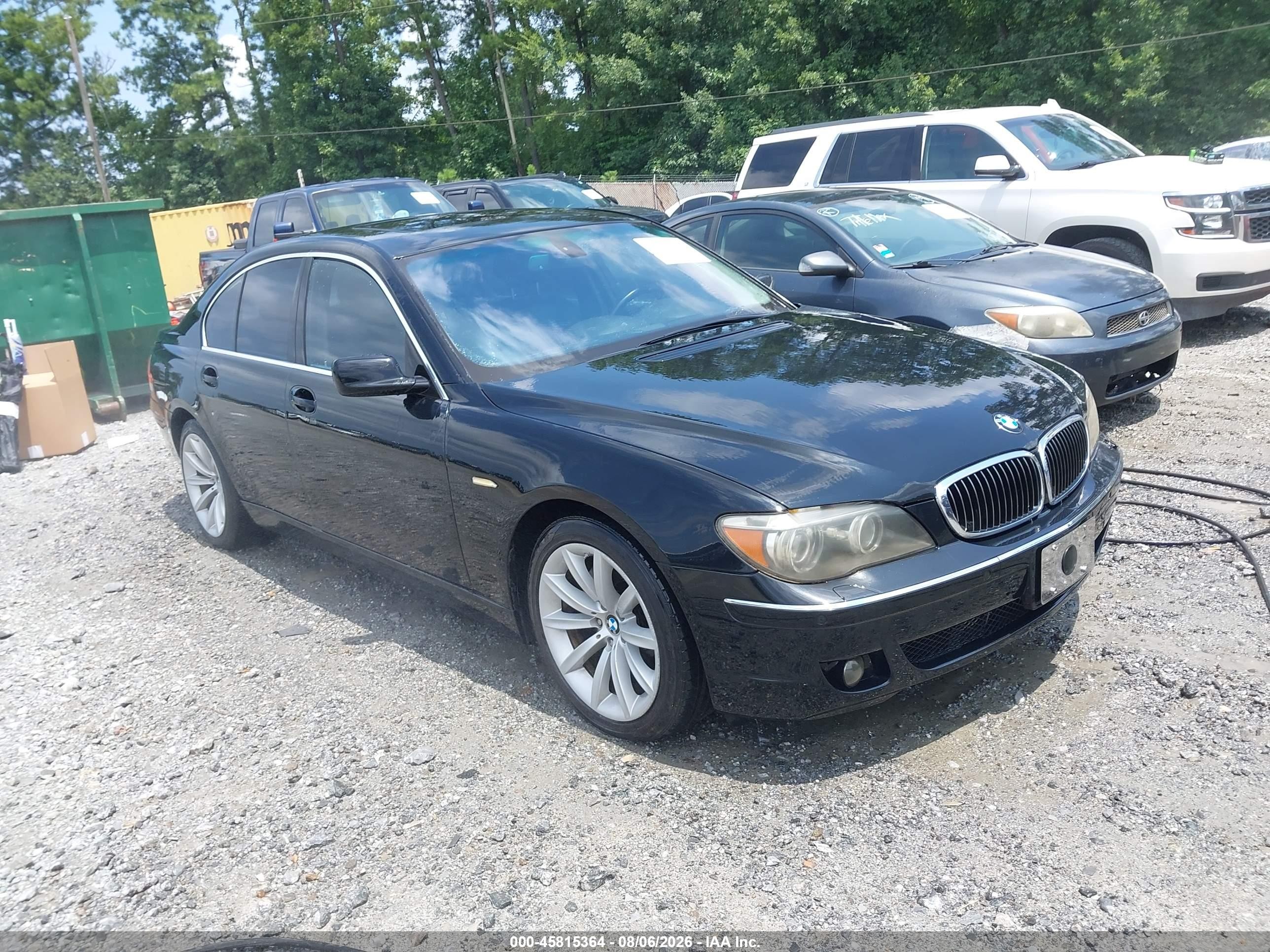 2007 Bmw 750i   Black vin: WBAHL83507DT07894