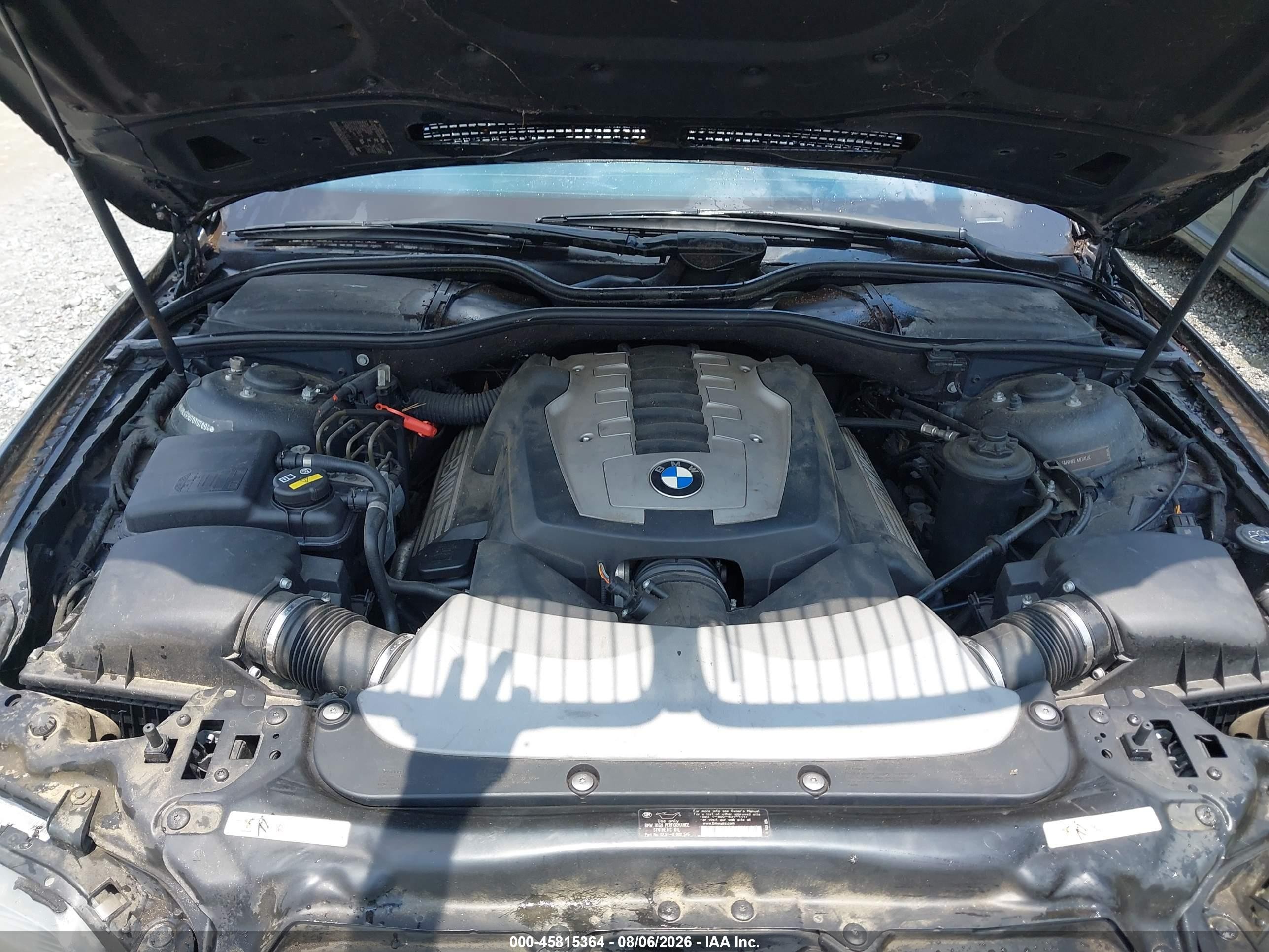 2007 Bmw 750i   Black vin: WBAHL83507DT07894