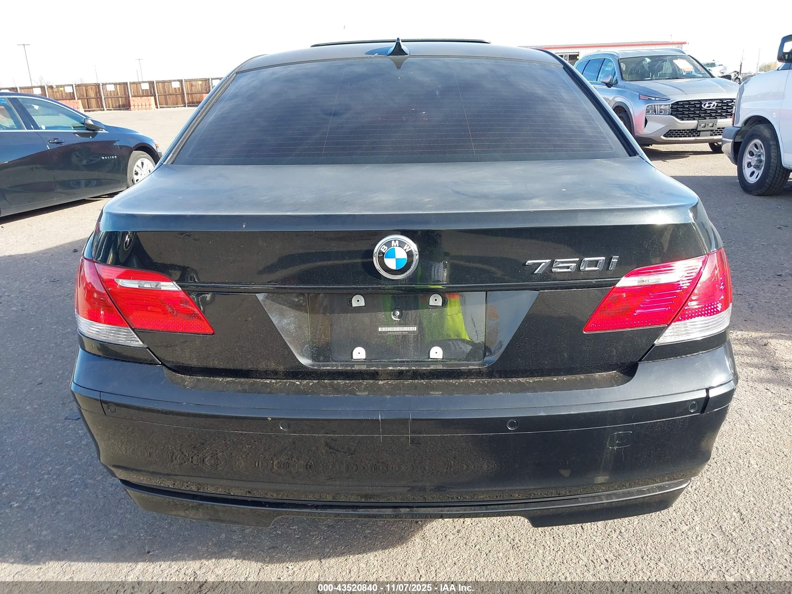 2007 Bmw 750i   Black vin: WBAHL83517DT10254