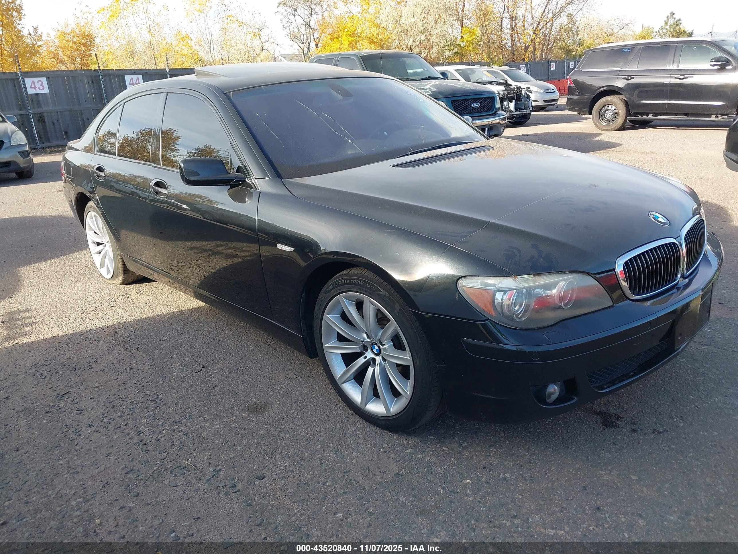 2007 Bmw 750i   Black vin: WBAHL83517DT10254