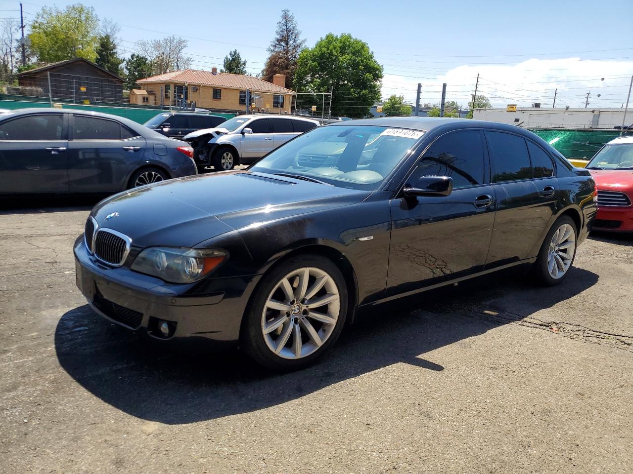 2007 Bmw 750i Black vin: WBAHL83517DT10254