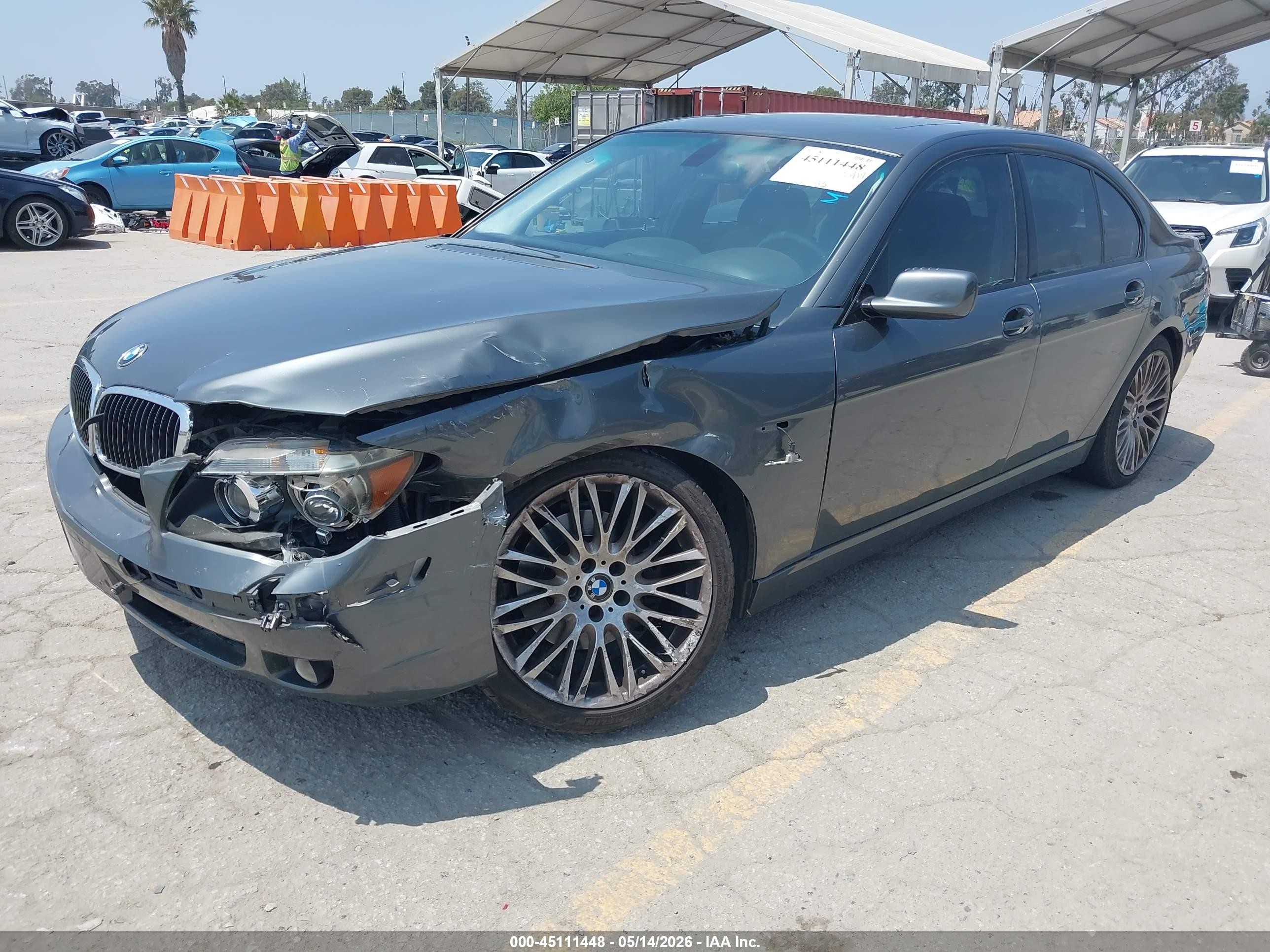 2008 Bmw 750i   Gray vin: WBAHL83518DT14354