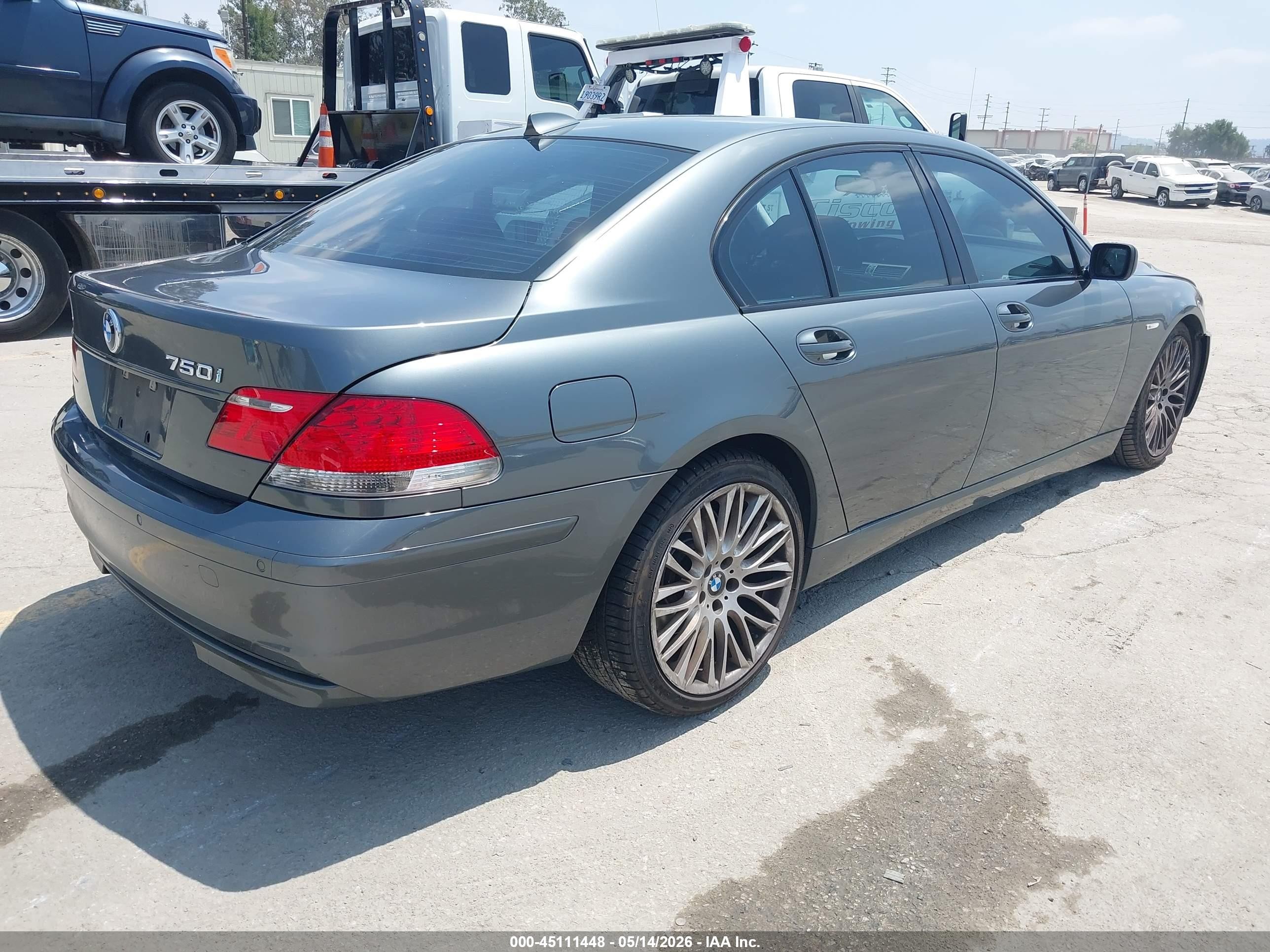2008 Bmw 750i   Gray vin: WBAHL83518DT14354