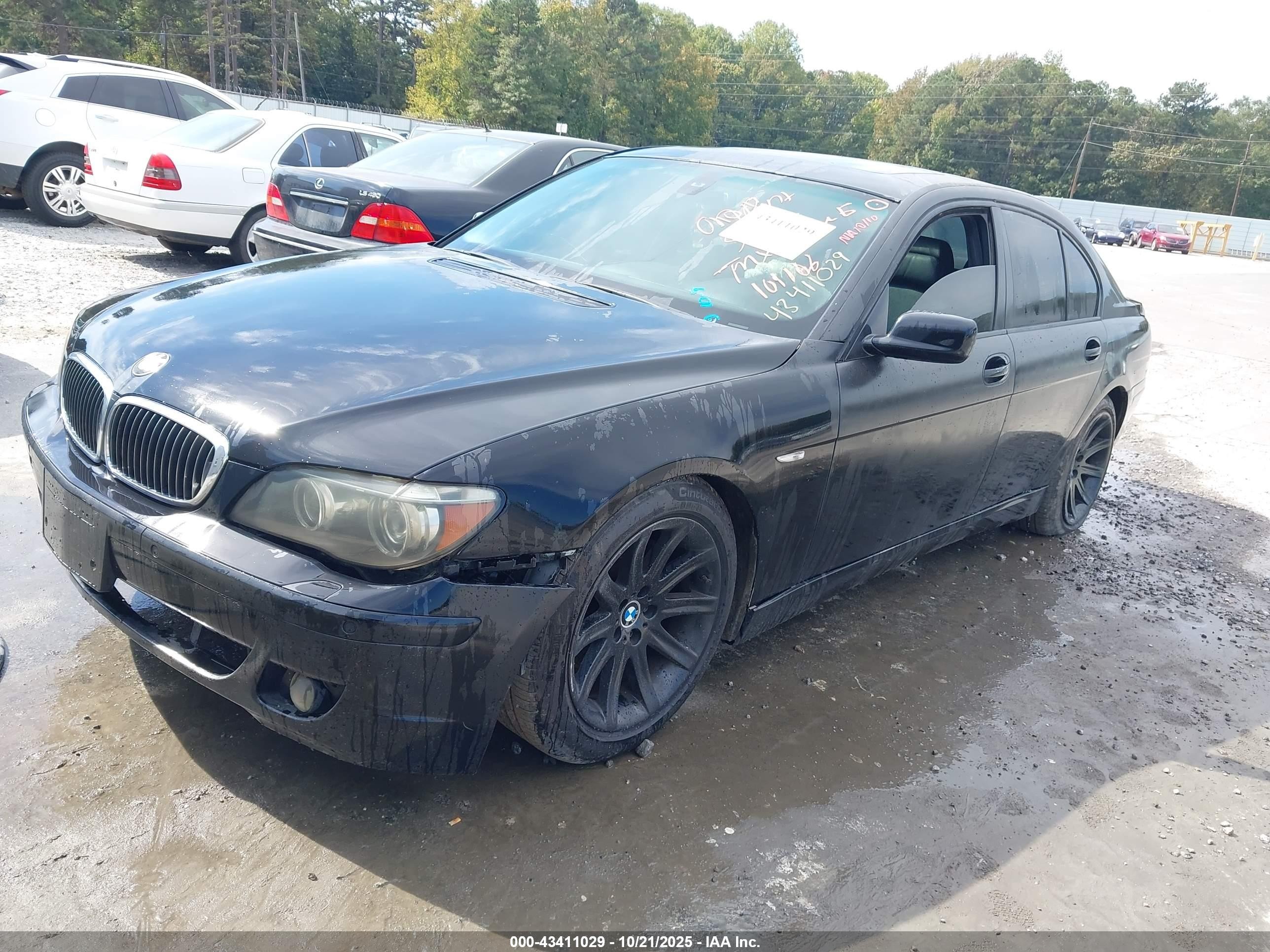 2007 Bmw 750i   Black vin: WBAHL83537DT09106