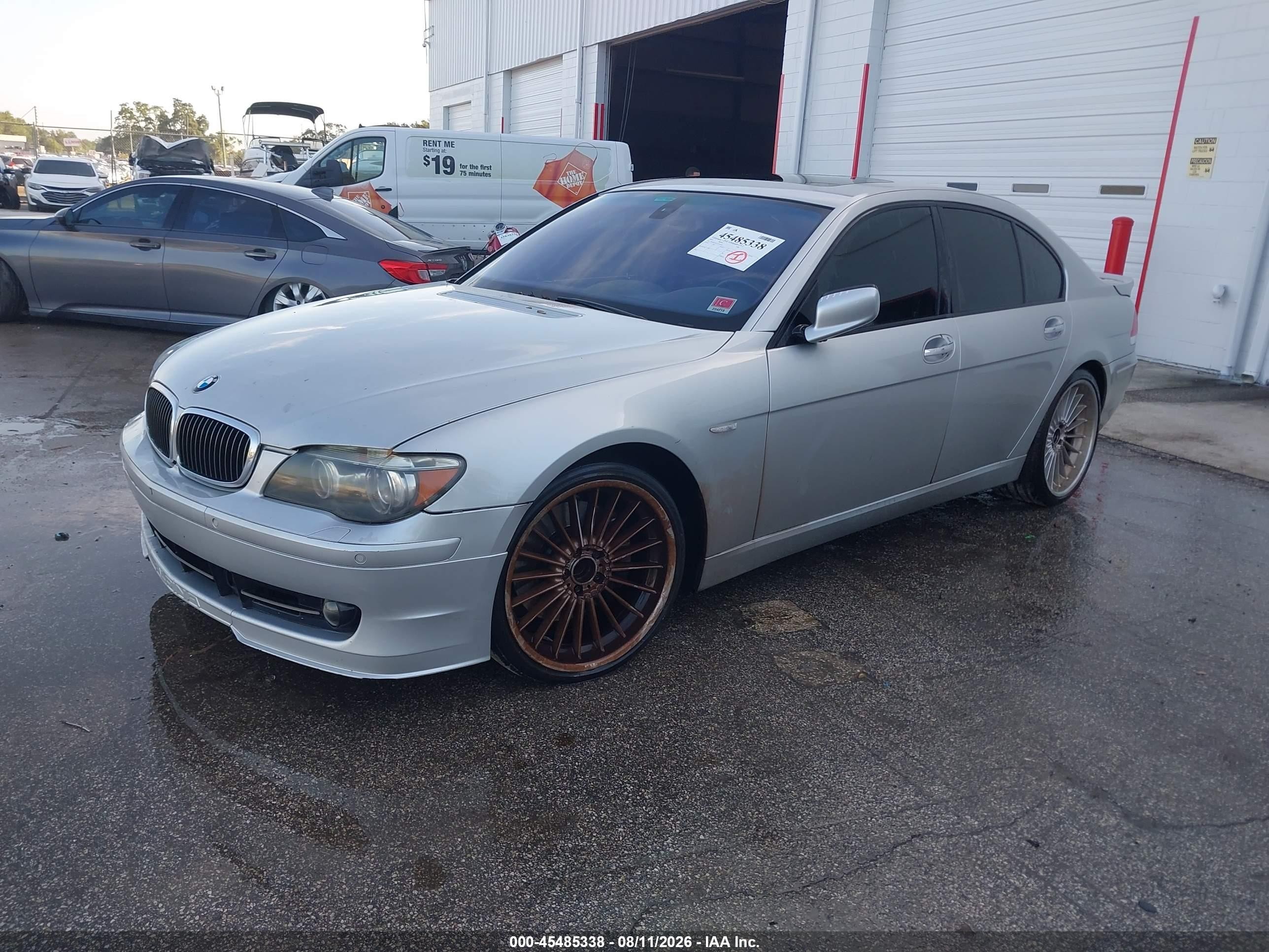 2007 Bmw 750i   Silver vin: WBAHL83537DT89345