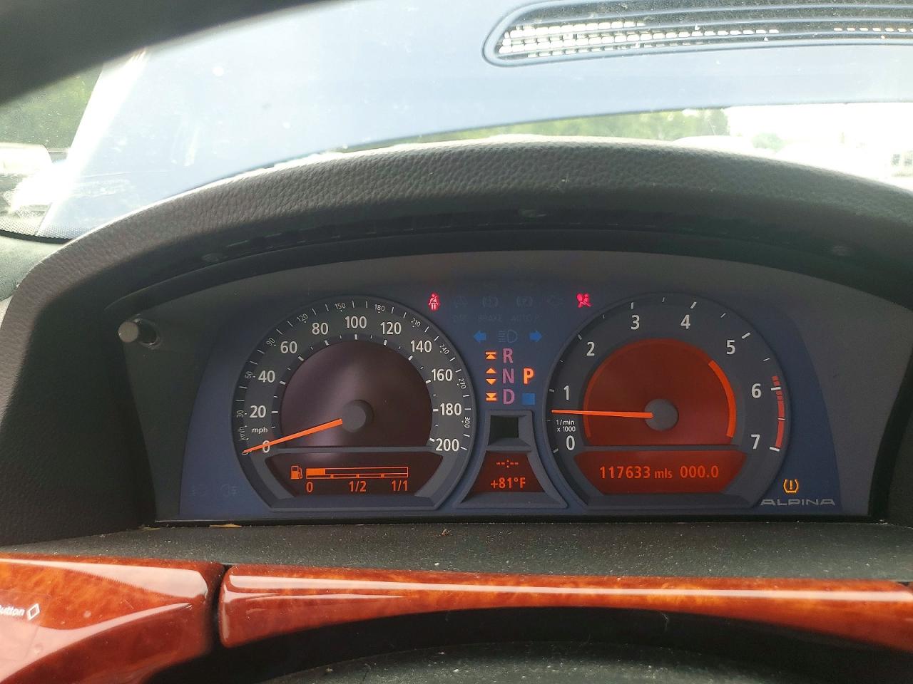 2007 Bmw Alpina B7 Синий vin: WBAHL83557DT89380