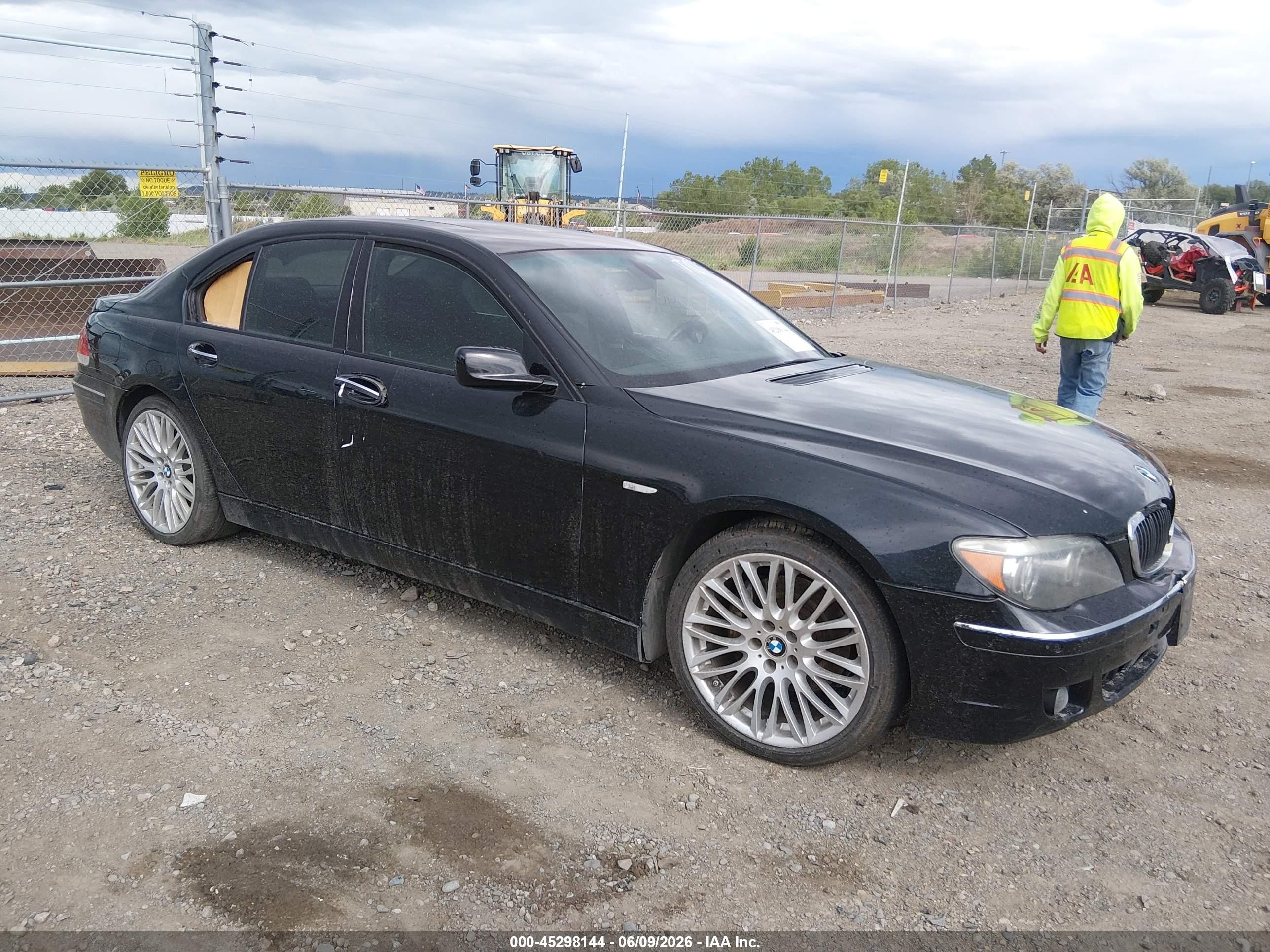 2008 Bmw 750i   Black vin: WBAHL83568DT12762