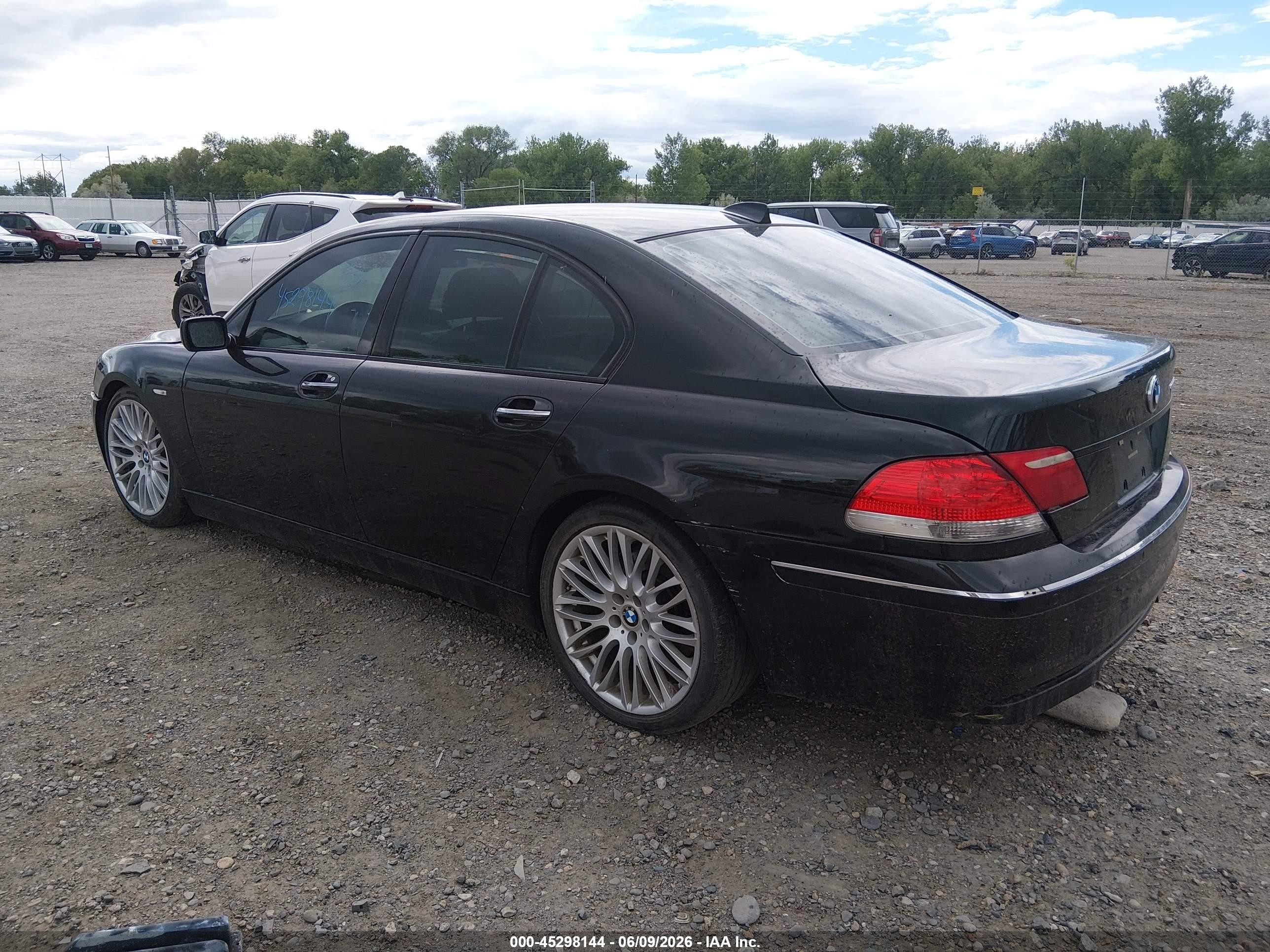 2008 Bmw 750i   Black vin: WBAHL83568DT12762