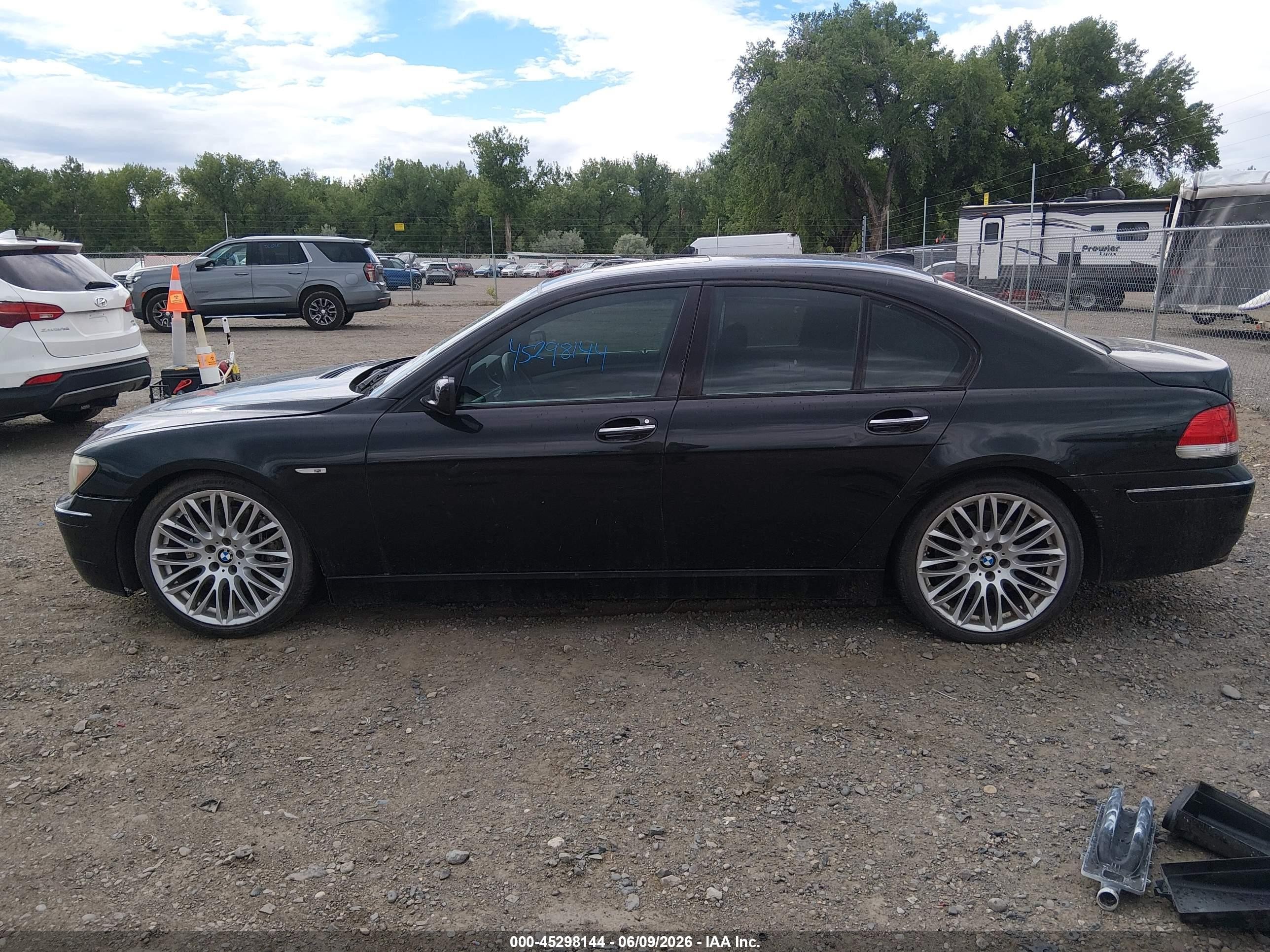 2008 Bmw 750i   Black vin: WBAHL83568DT12762