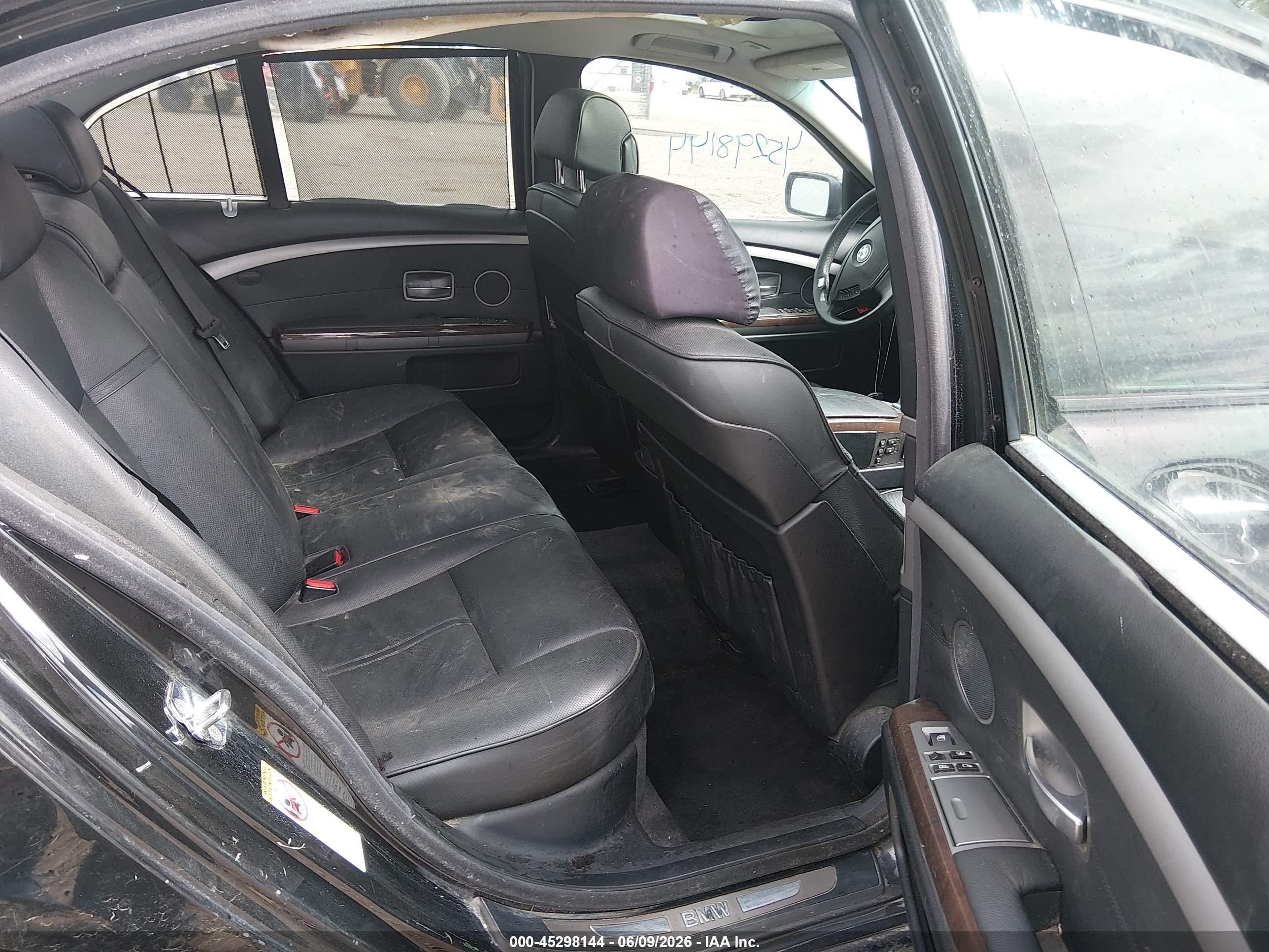 2008 Bmw 750i   Black vin: WBAHL83568DT12762