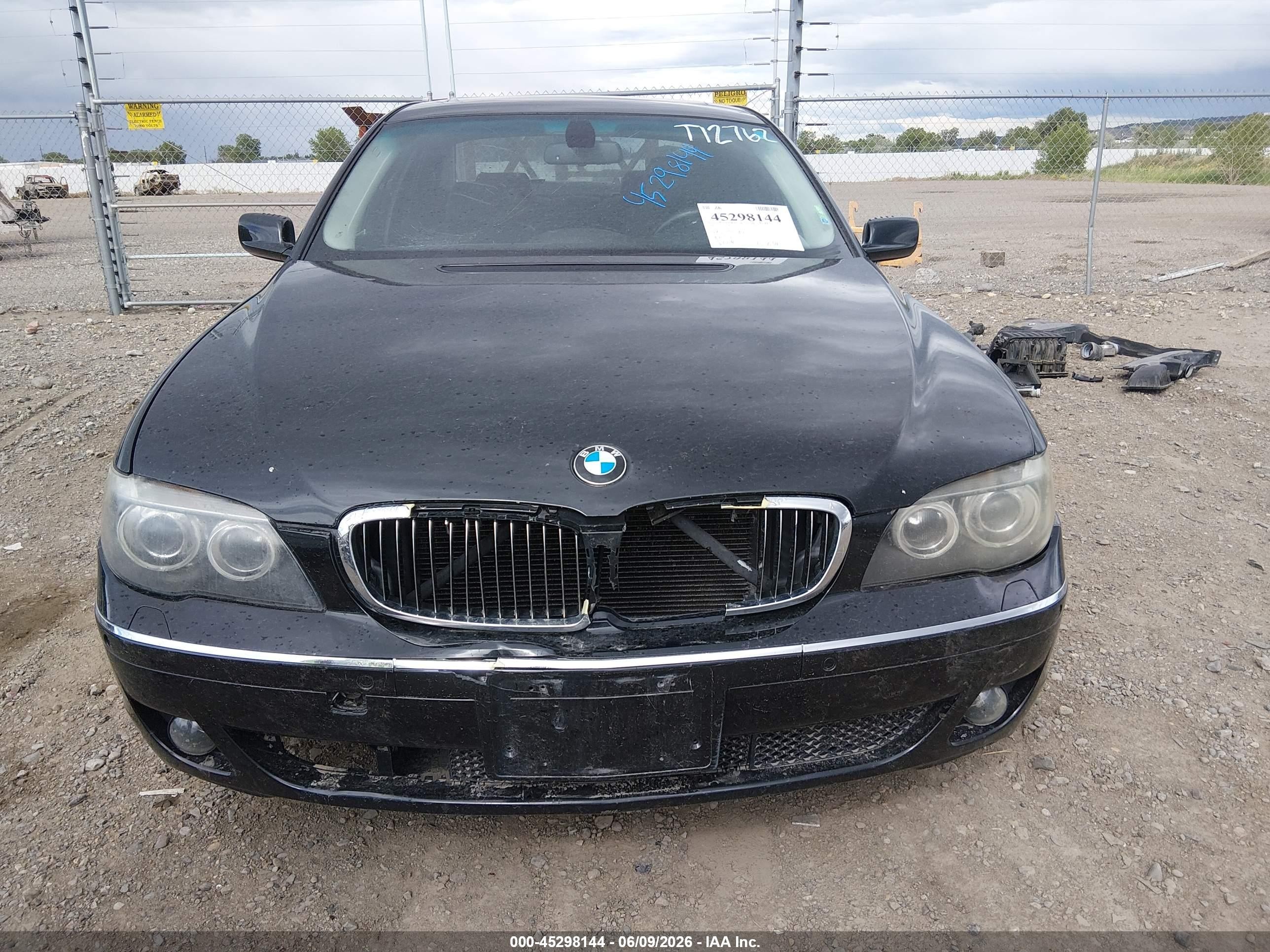 2008 Bmw 750i   Black vin: WBAHL83568DT12762