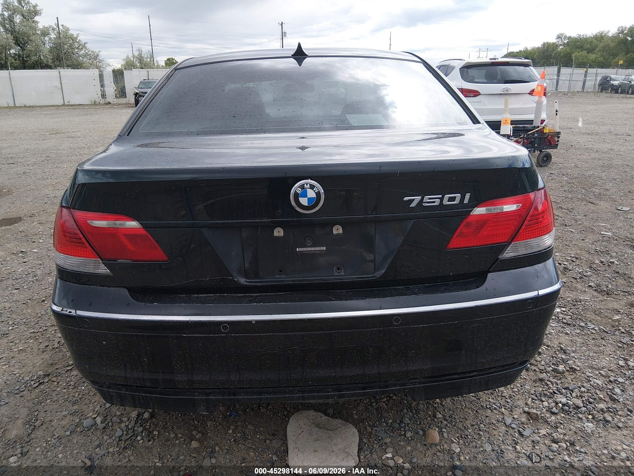 2008 Bmw 750i   Black vin: WBAHL83568DT12762