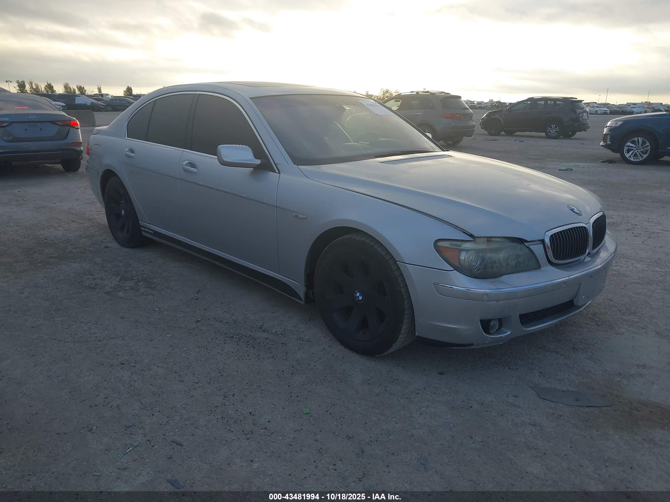 2007 Bmw 750i   Серебряный vin: WBAHL83577DT08542