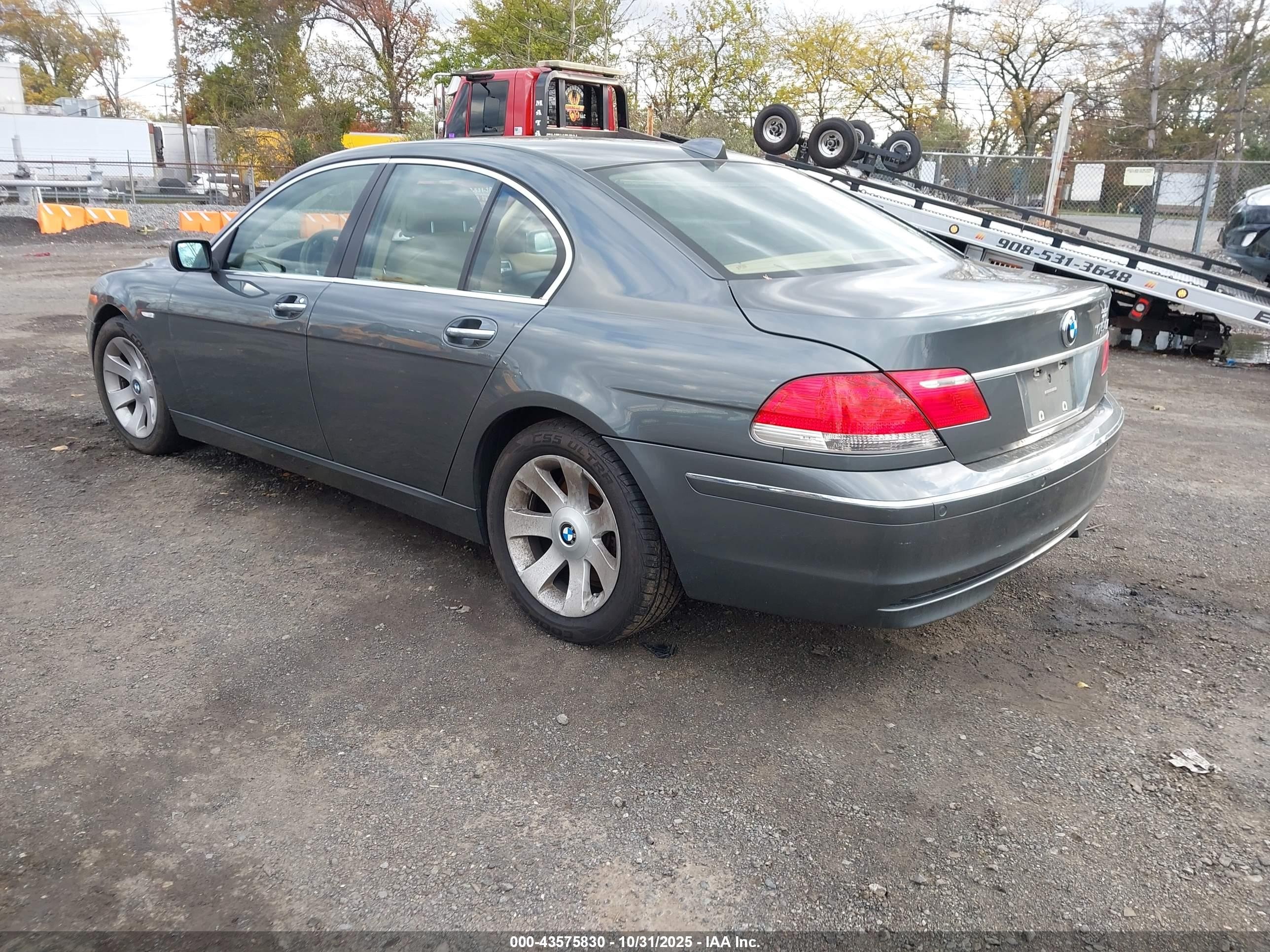 2007 Bmw 750i   Серый vin: WBAHL83577DT10467