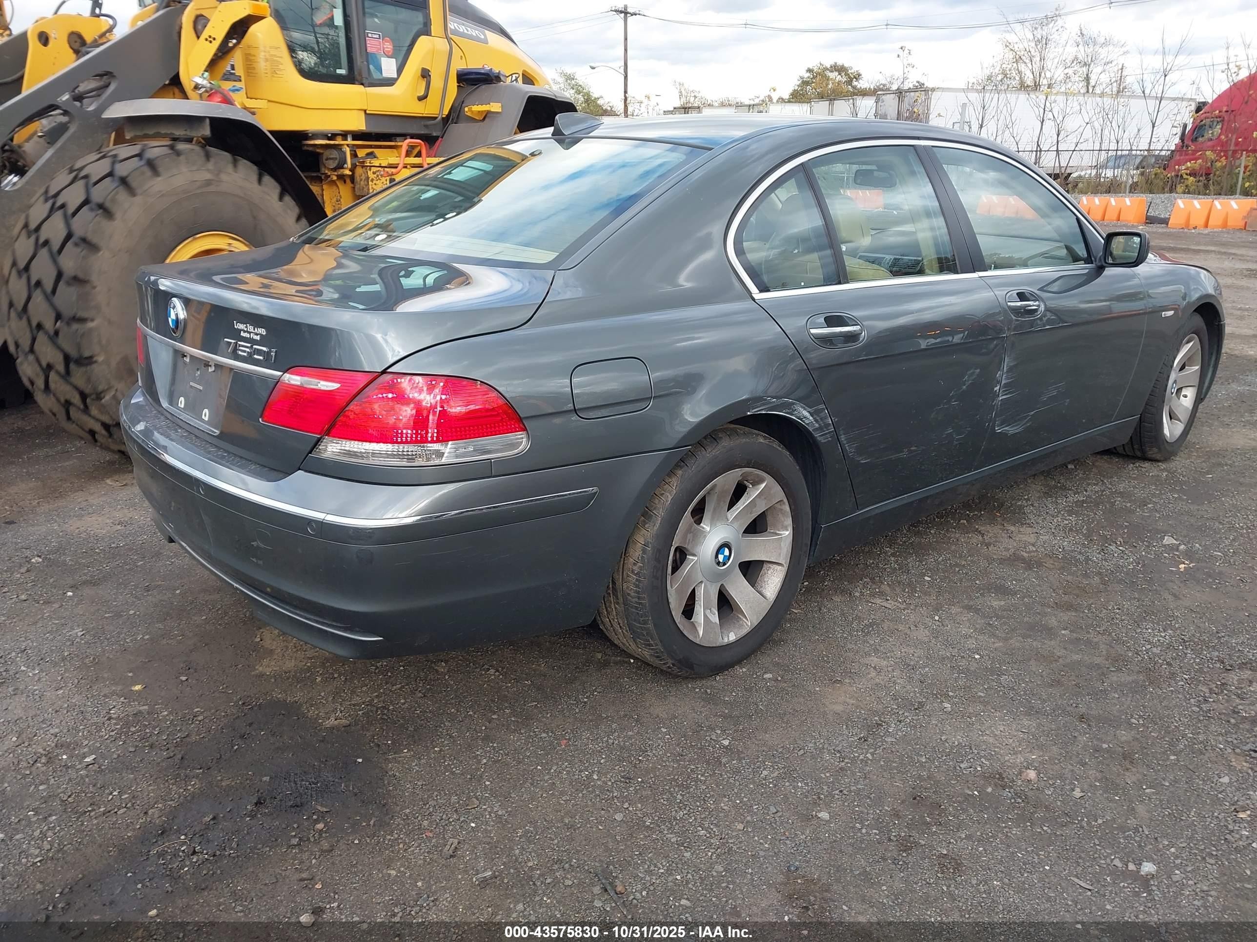 2007 Bmw 750i   Серый vin: WBAHL83577DT10467