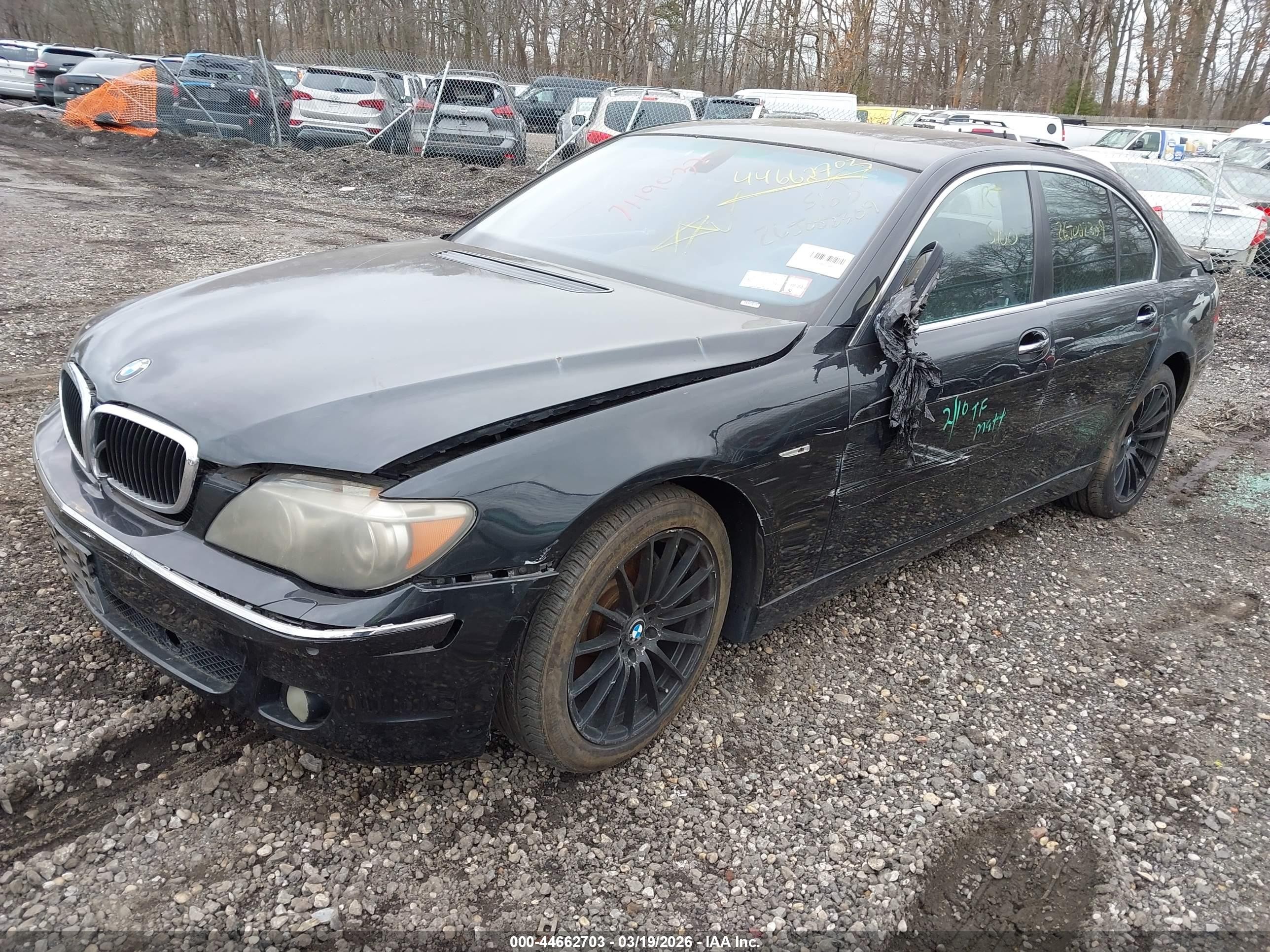 2008 Bmw 750i   Black vin: WBAHL83588DT14089