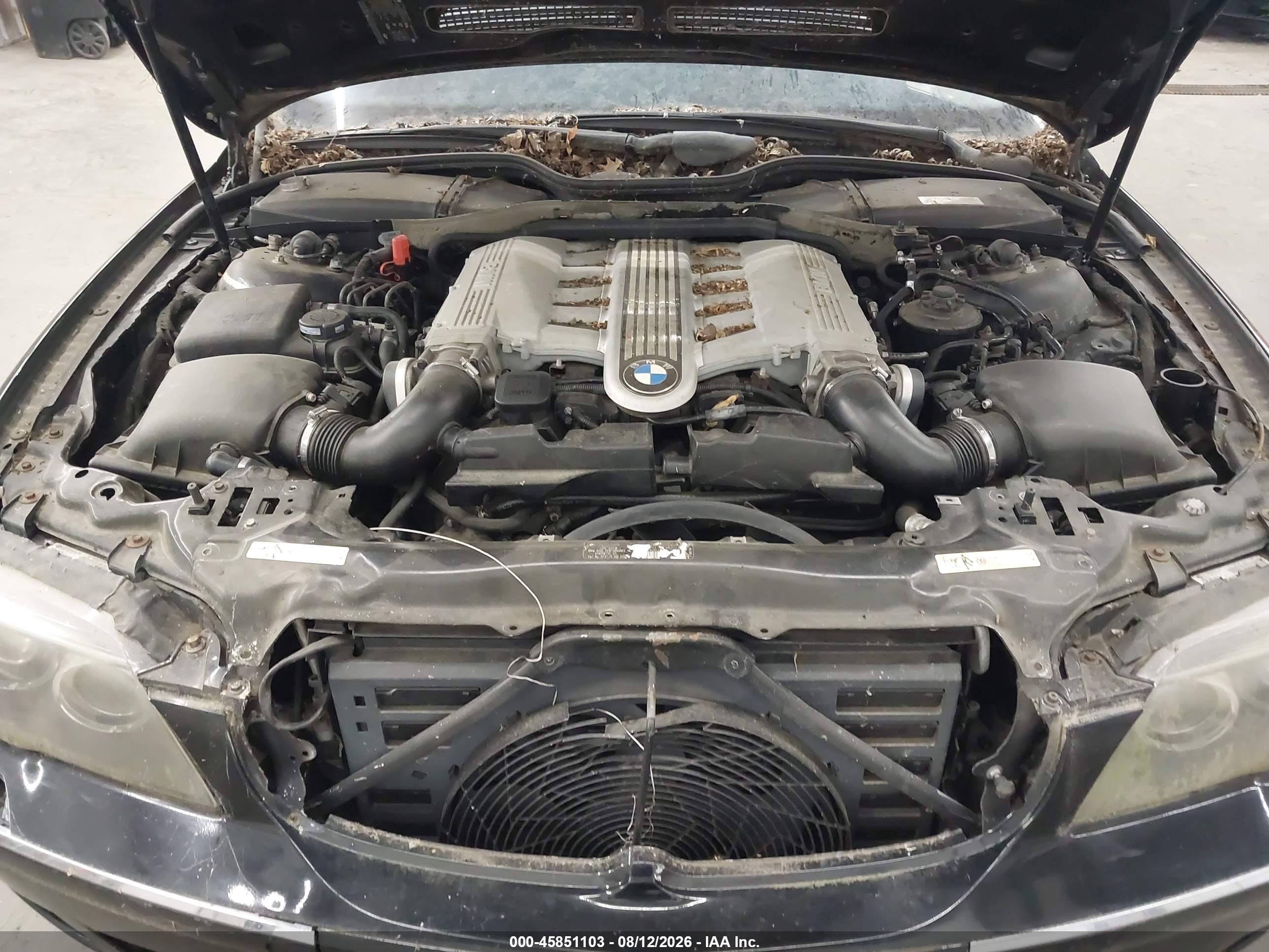 2006 Bmw 760li Black vin: WBAHN03576DD98451