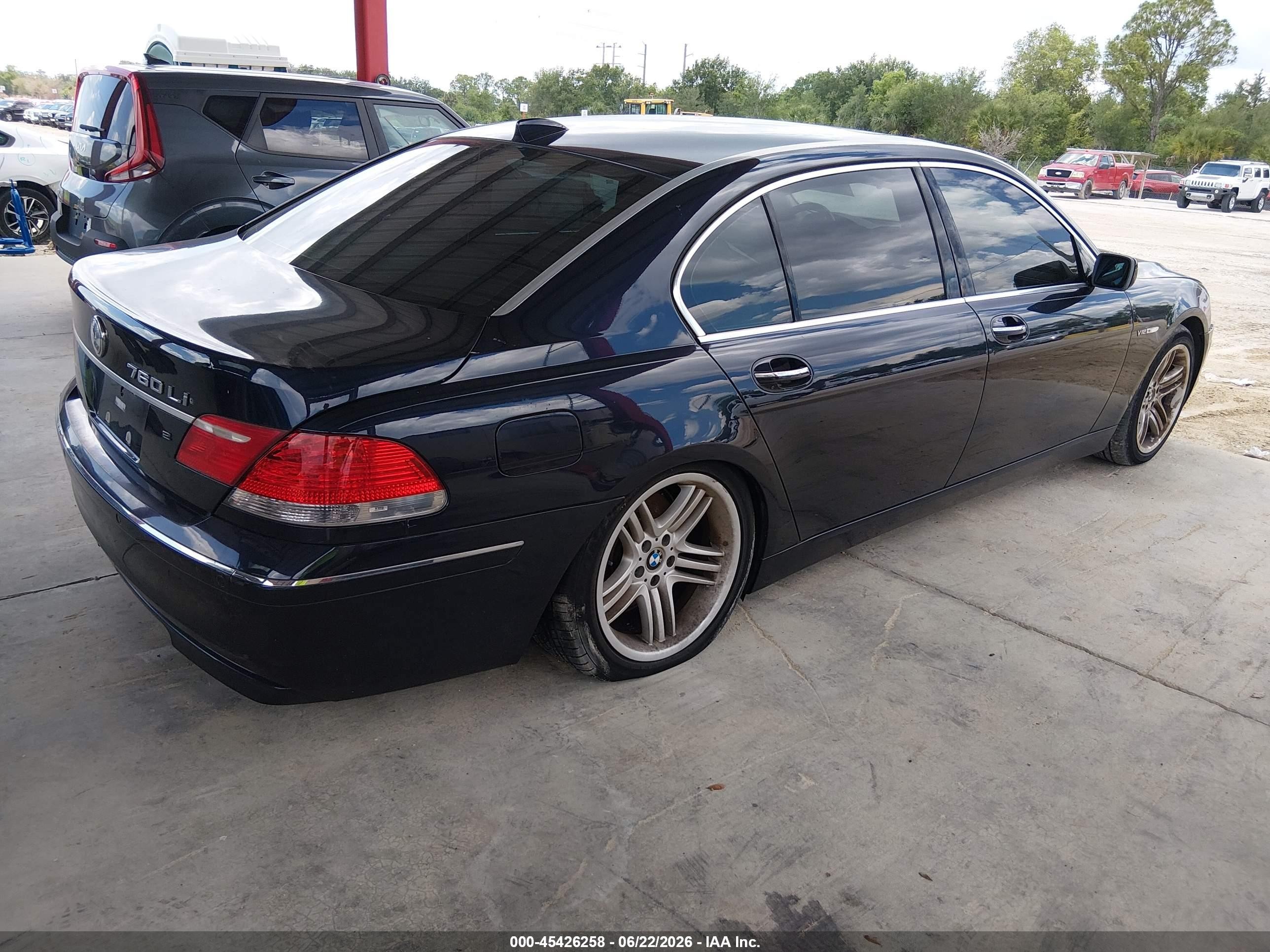 2006 Bmw 760li   Blue vin: WBAHN03586DD98135