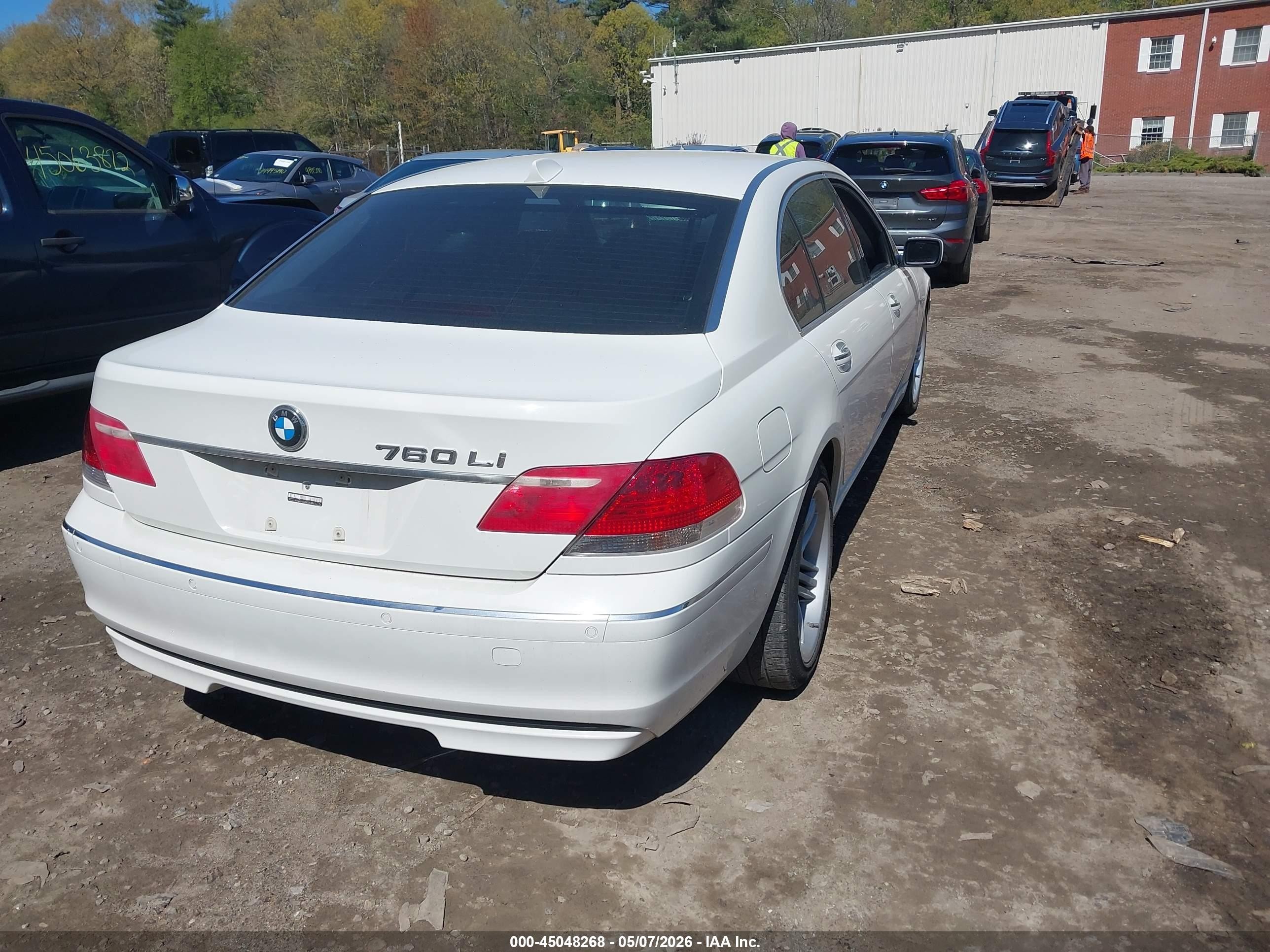 2008 Bmw 760li   White vin: WBAHN03598DD98941