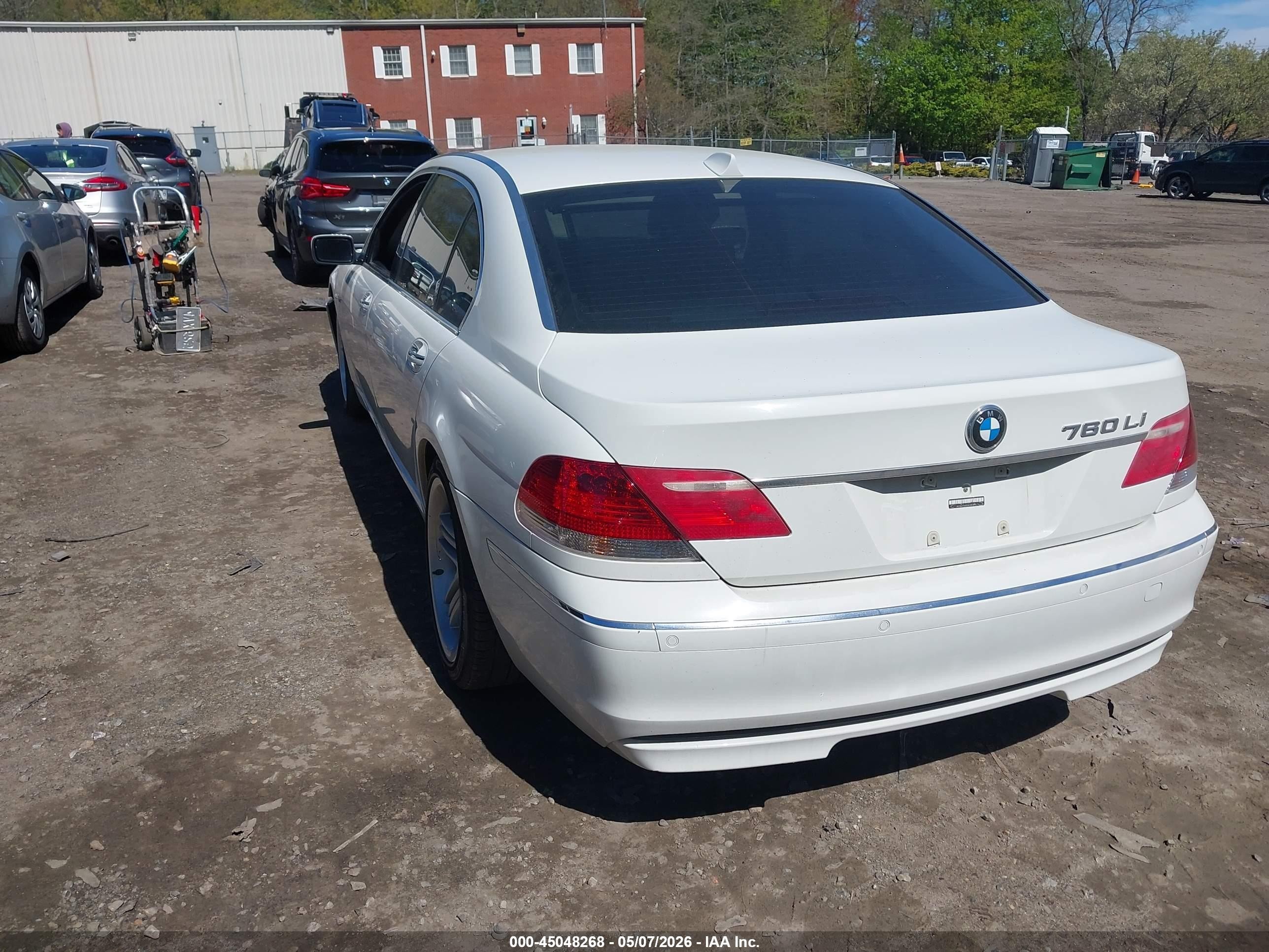 2008 Bmw 760li   White vin: WBAHN03598DD98941