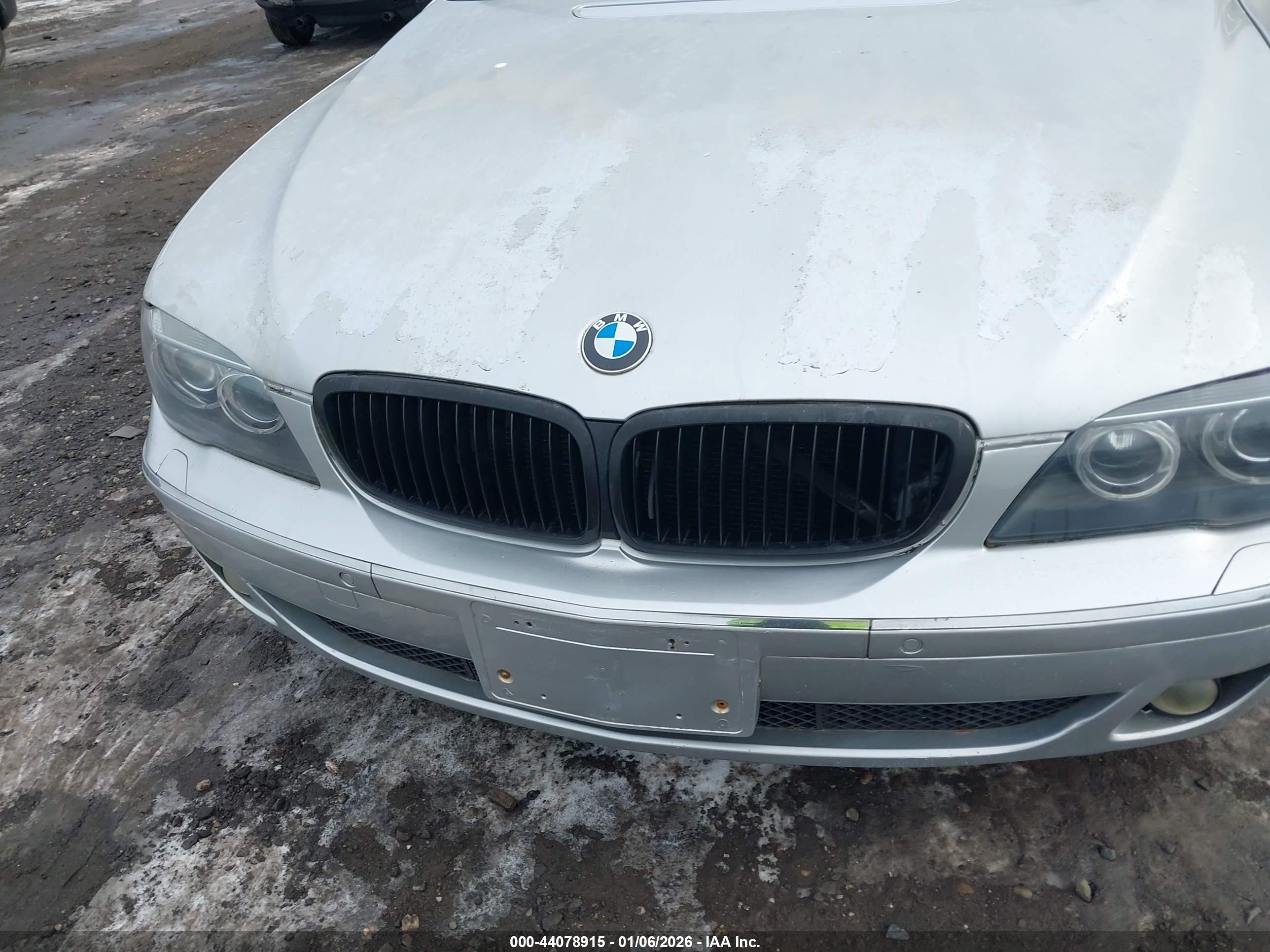 2006 Bmw 750li   Серебряный vin: WBAHN83506DT27703
