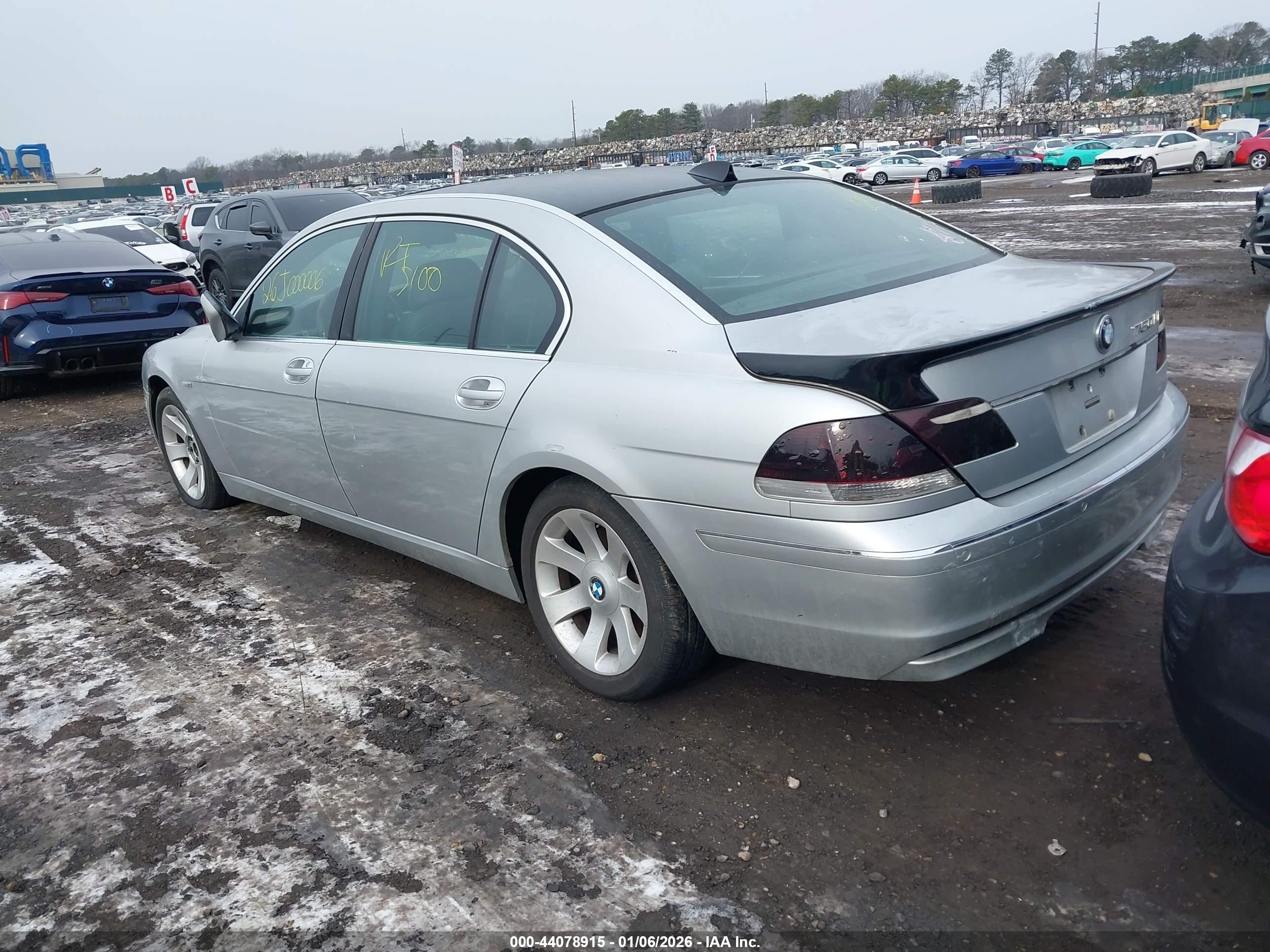 2006 Bmw 750li   Серебряный vin: WBAHN83506DT27703
