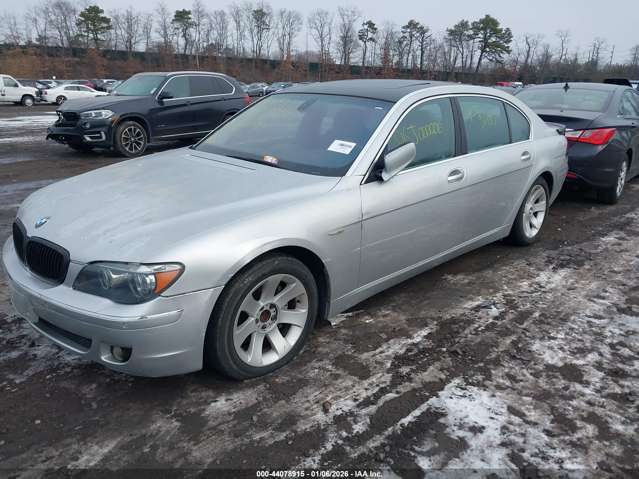 2006 Bmw 750li   Серебряный vin: WBAHN83506DT27703